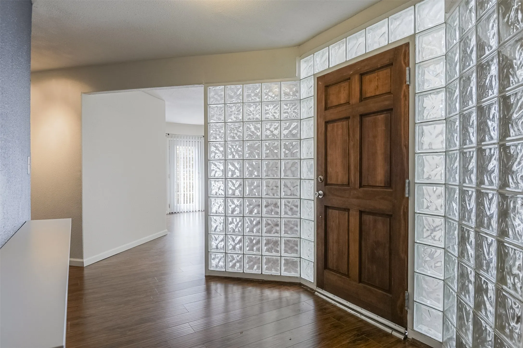 Wood-finish flooring throughout