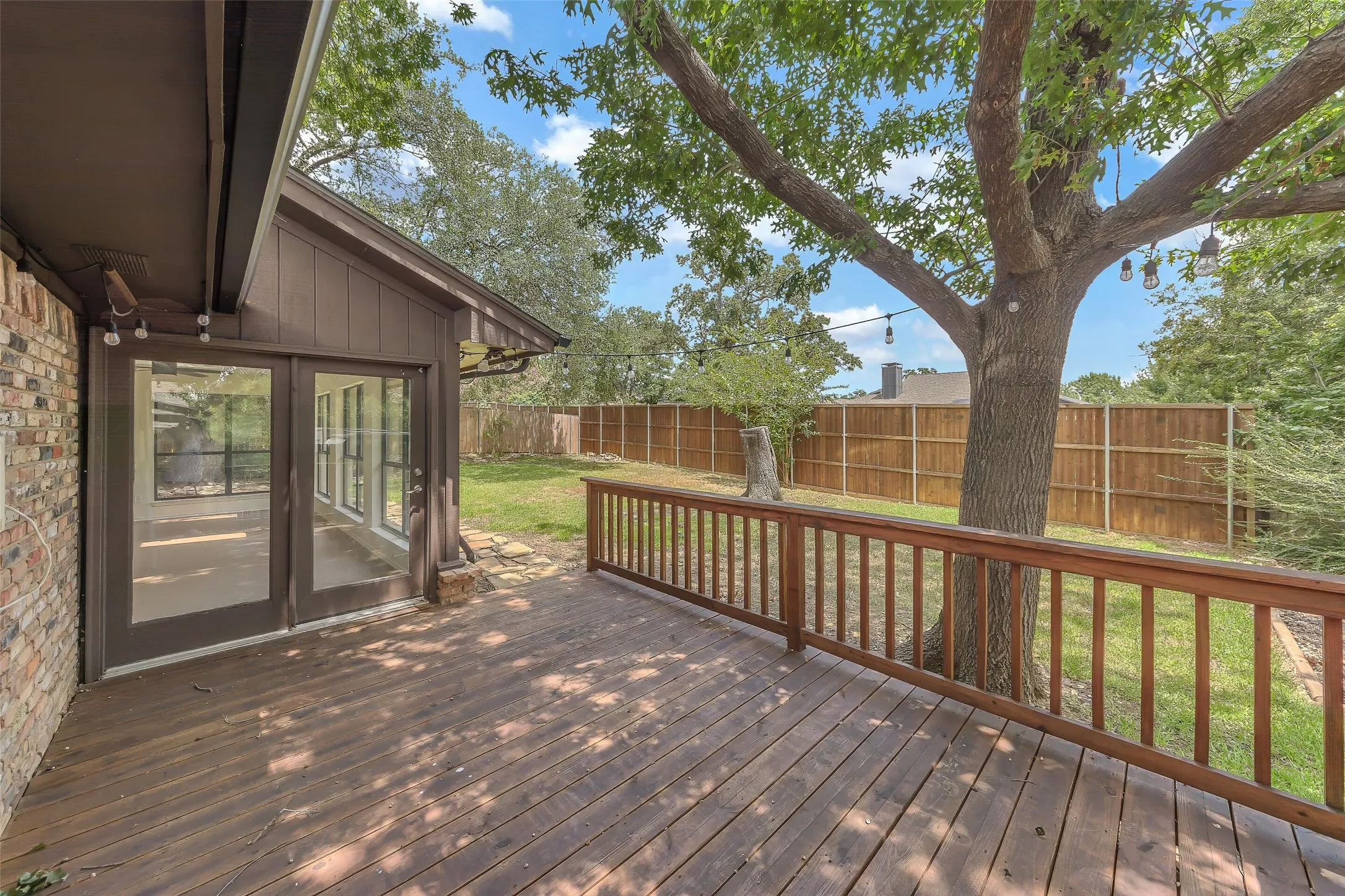 Roomy enough for a grill, dining set, and chairs!