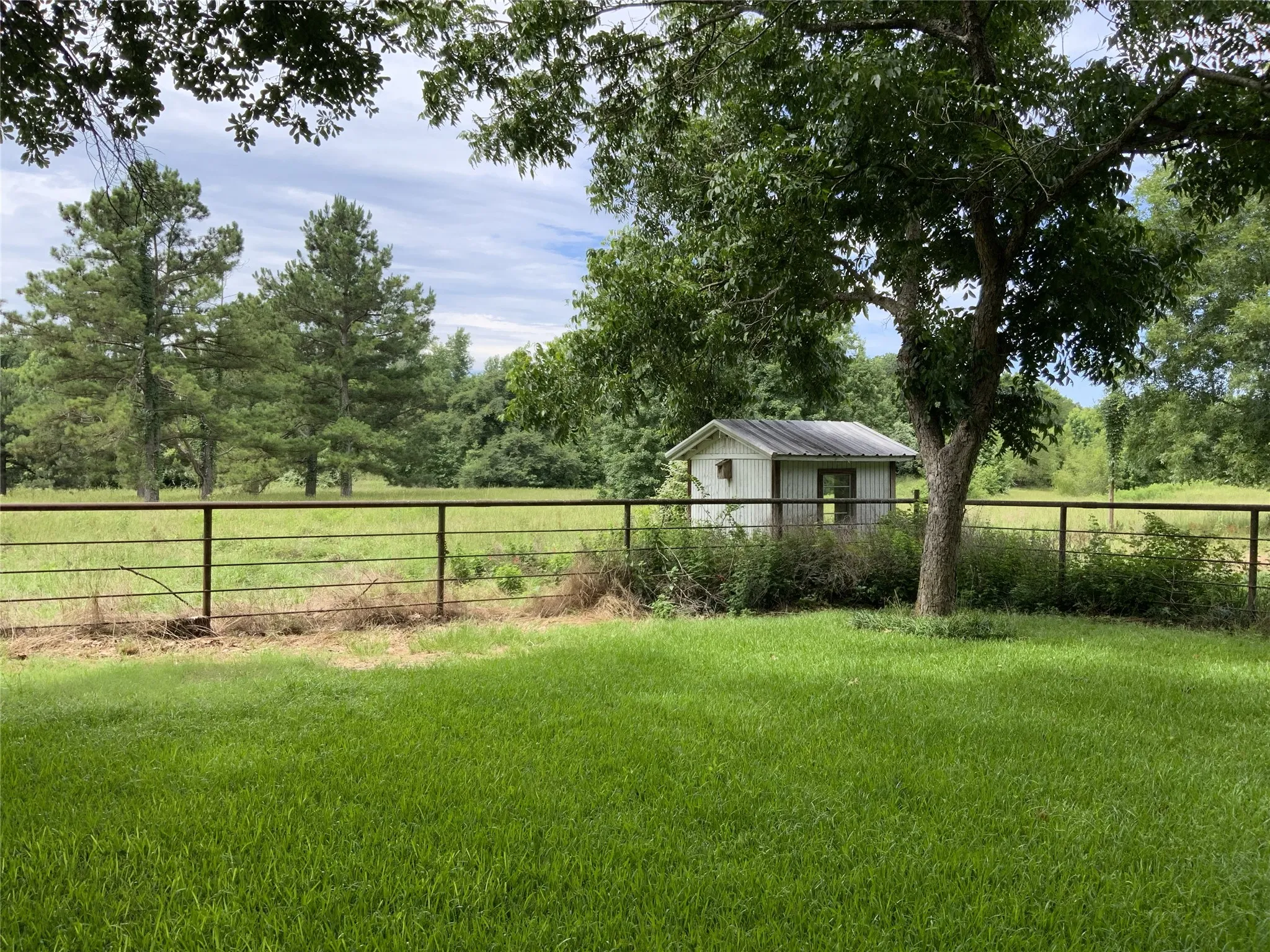 back yard/side land/well house
