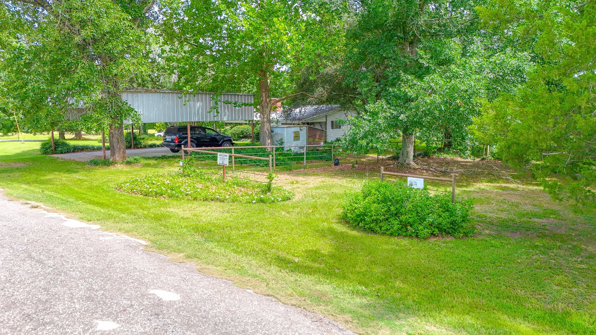 side yard/carport