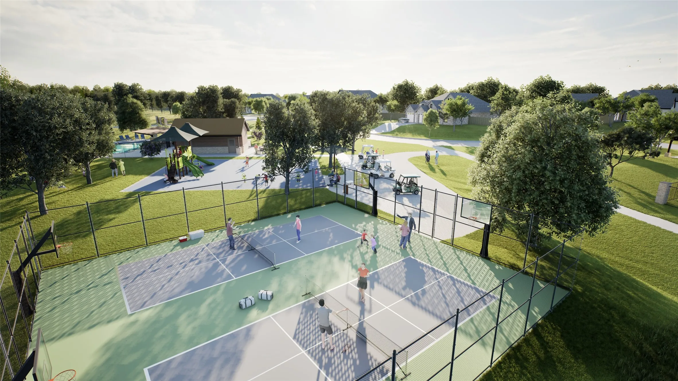 Pickle ball & Basket ball court