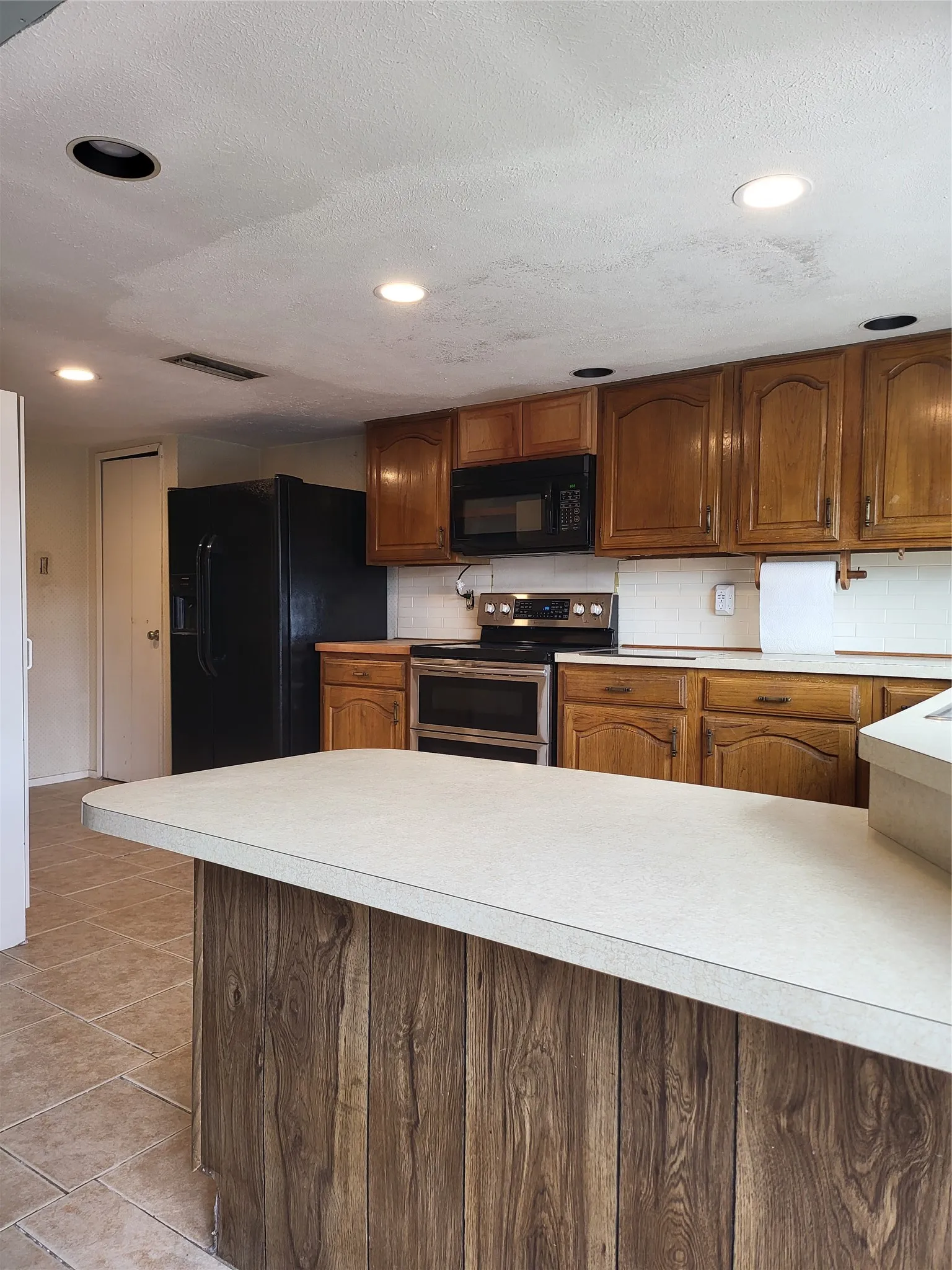 Kitchen with updated lighting