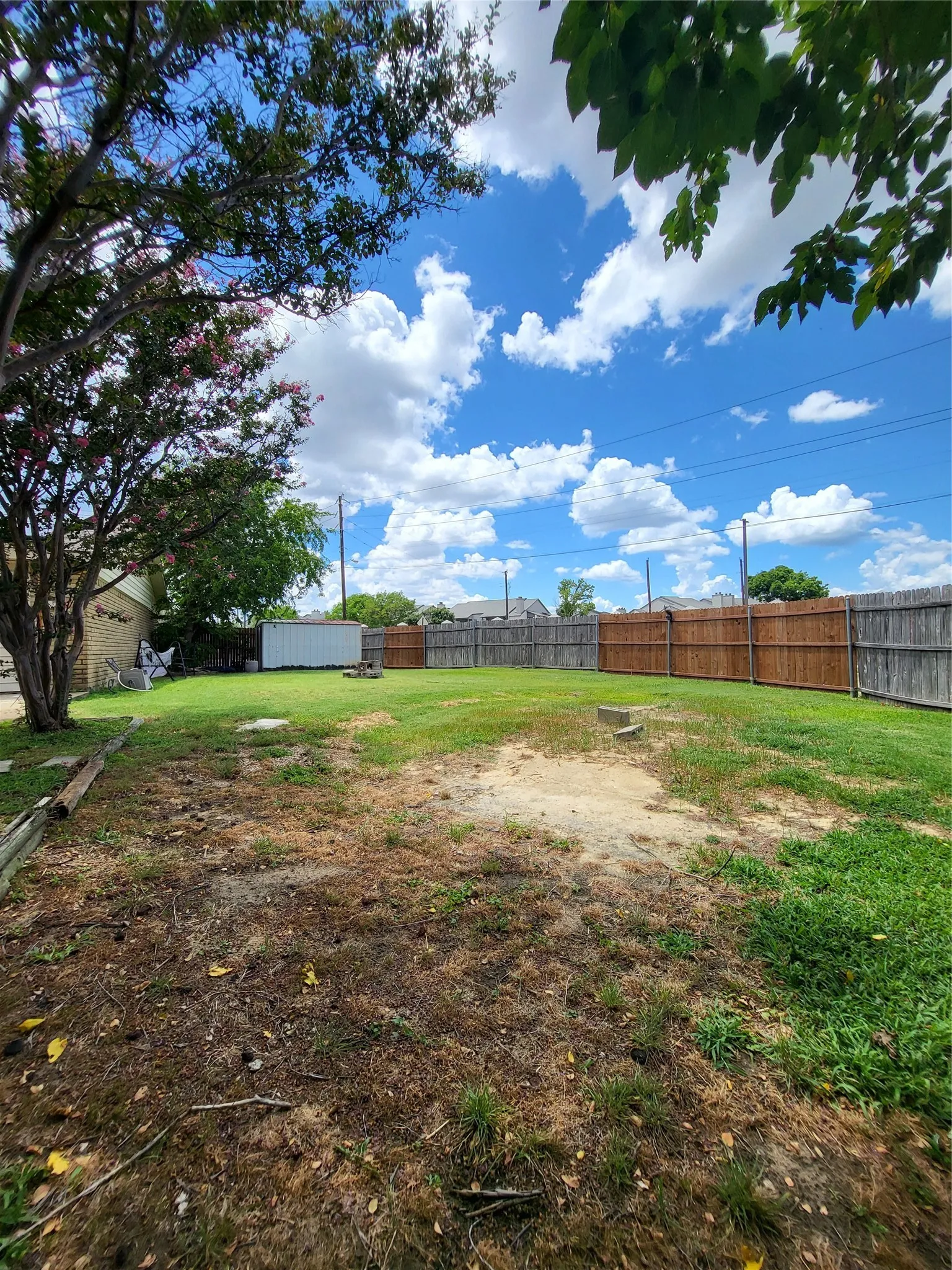 Expansive backyard