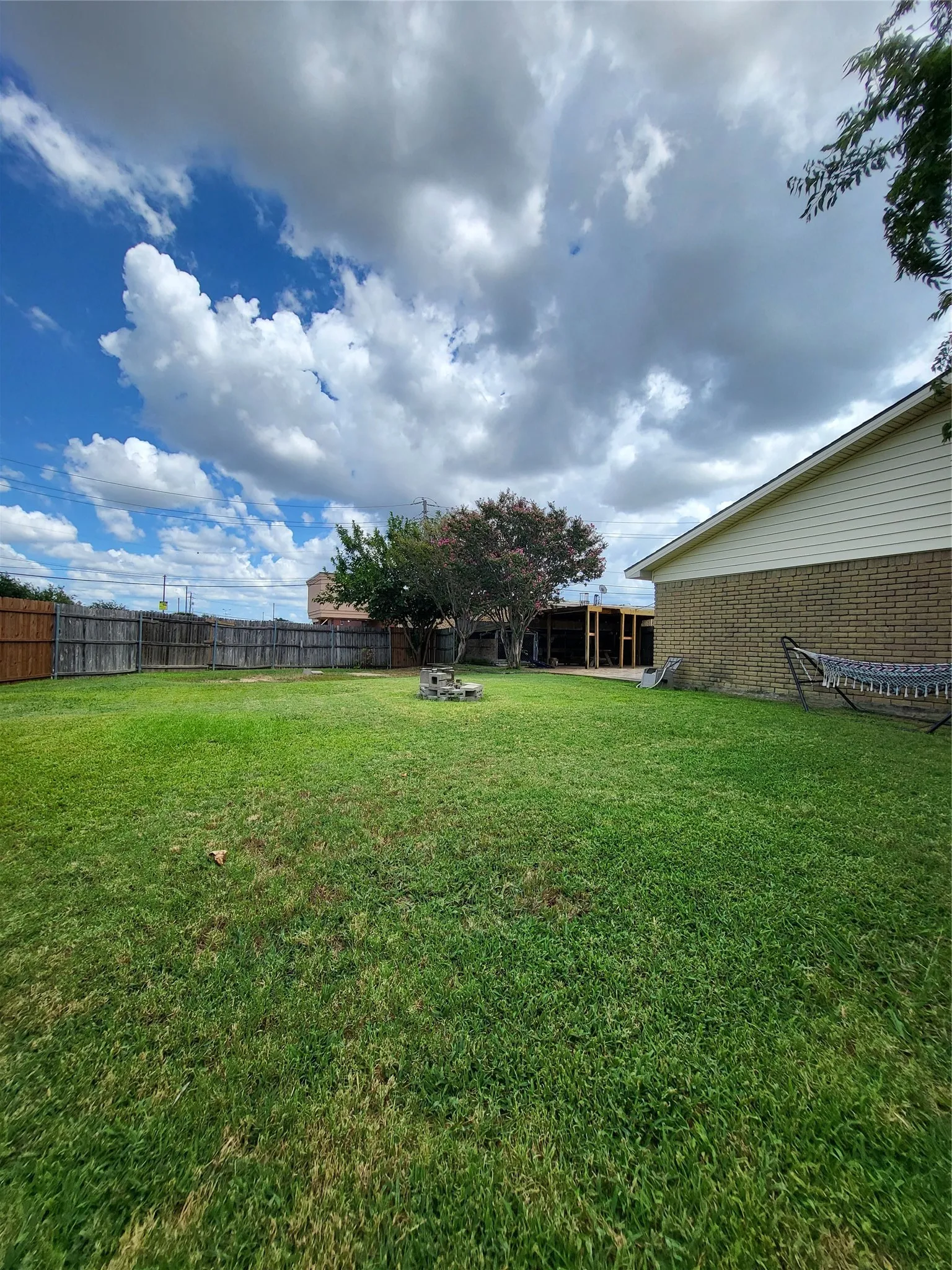 Expansive grassy yard