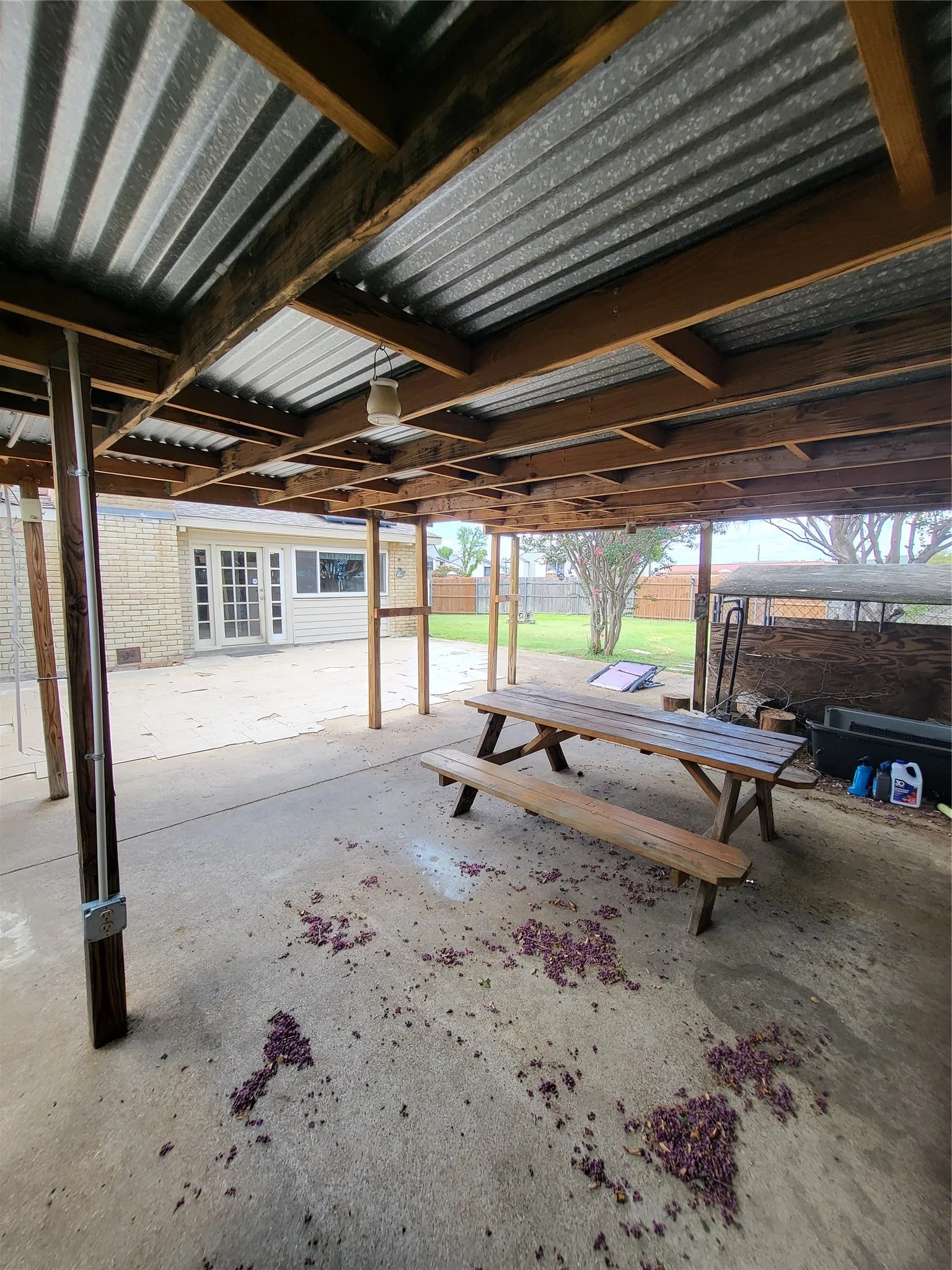 Covered patio