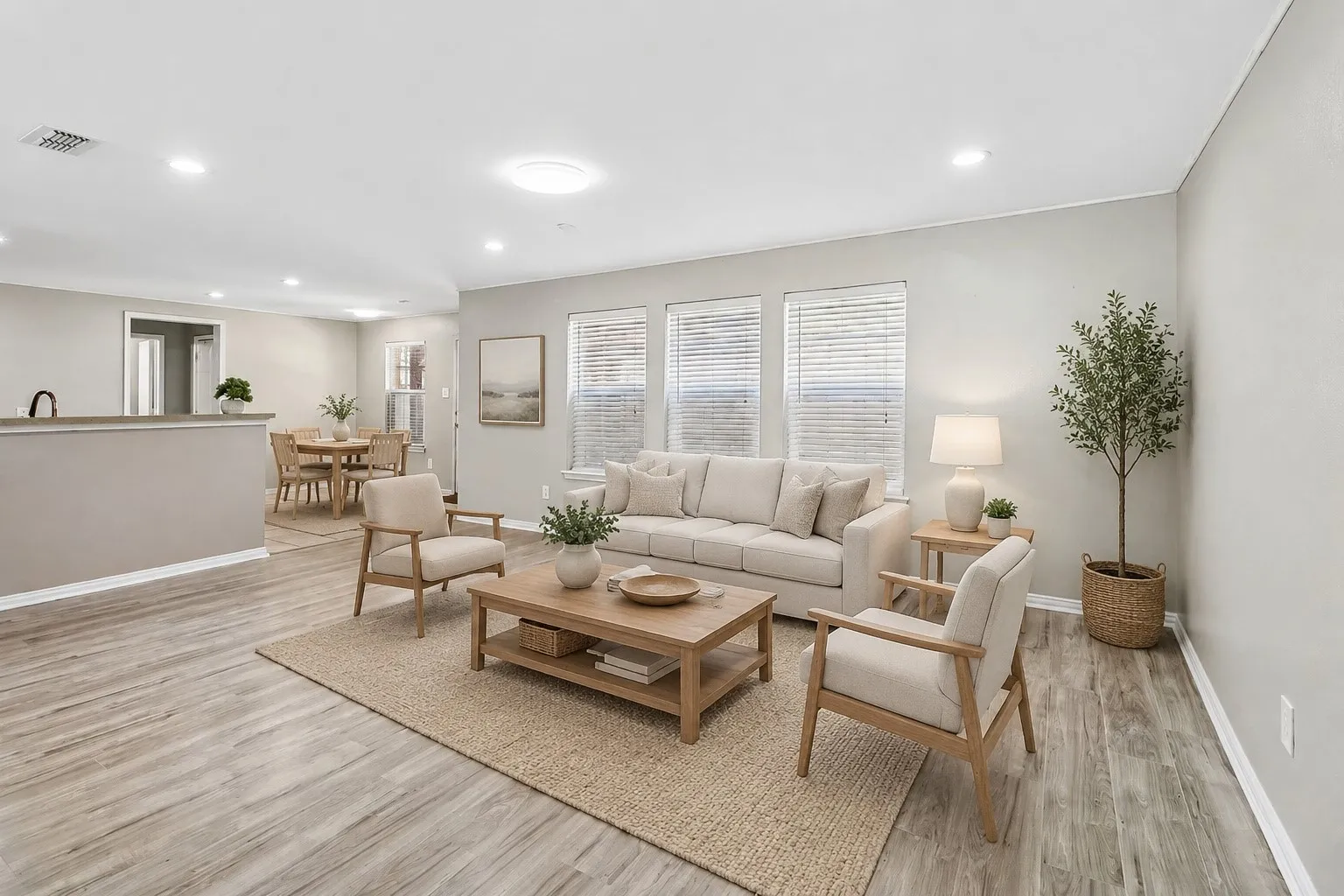Virtually Staged Family Room