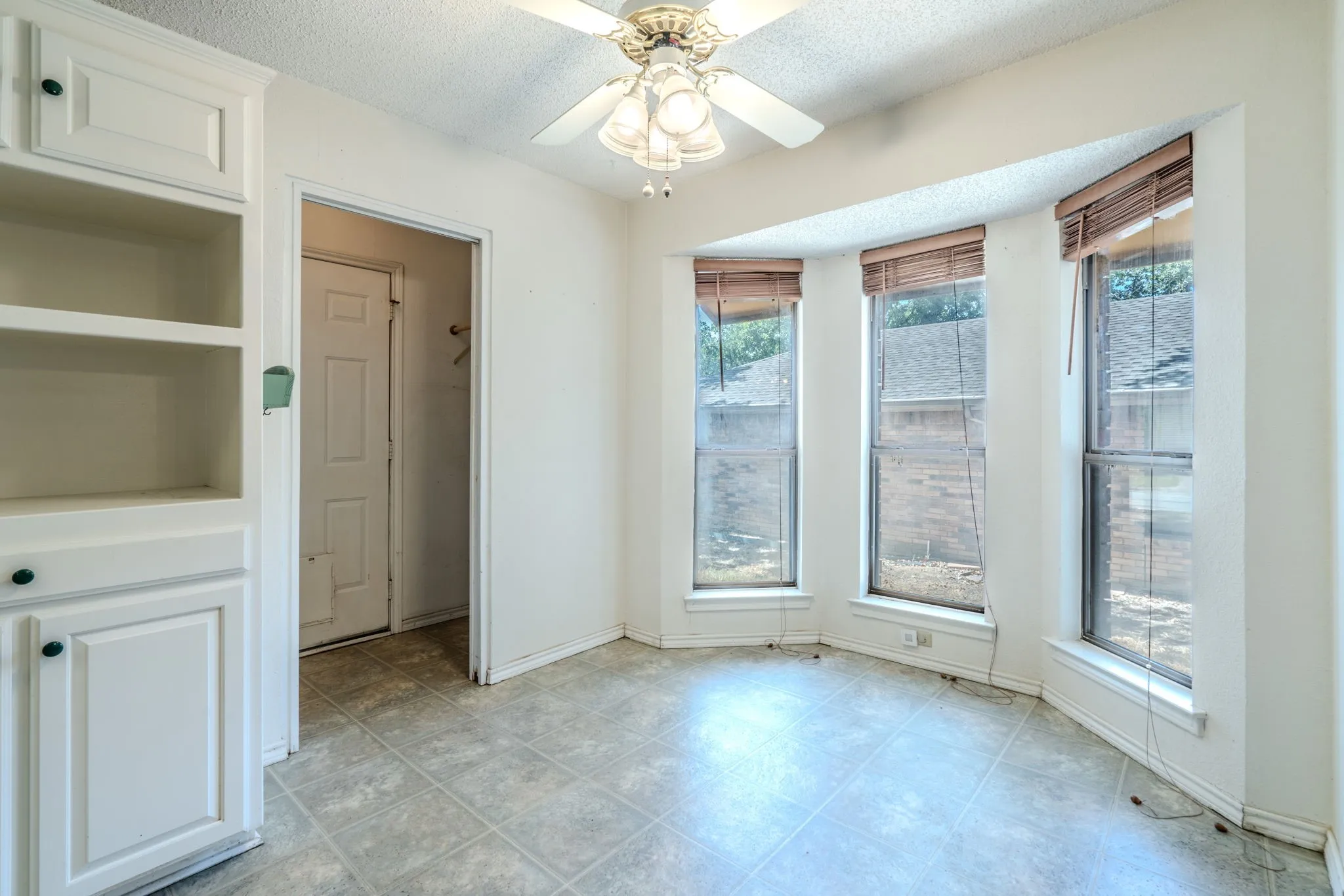 Breakfast area with built-ins and lots of natural light.