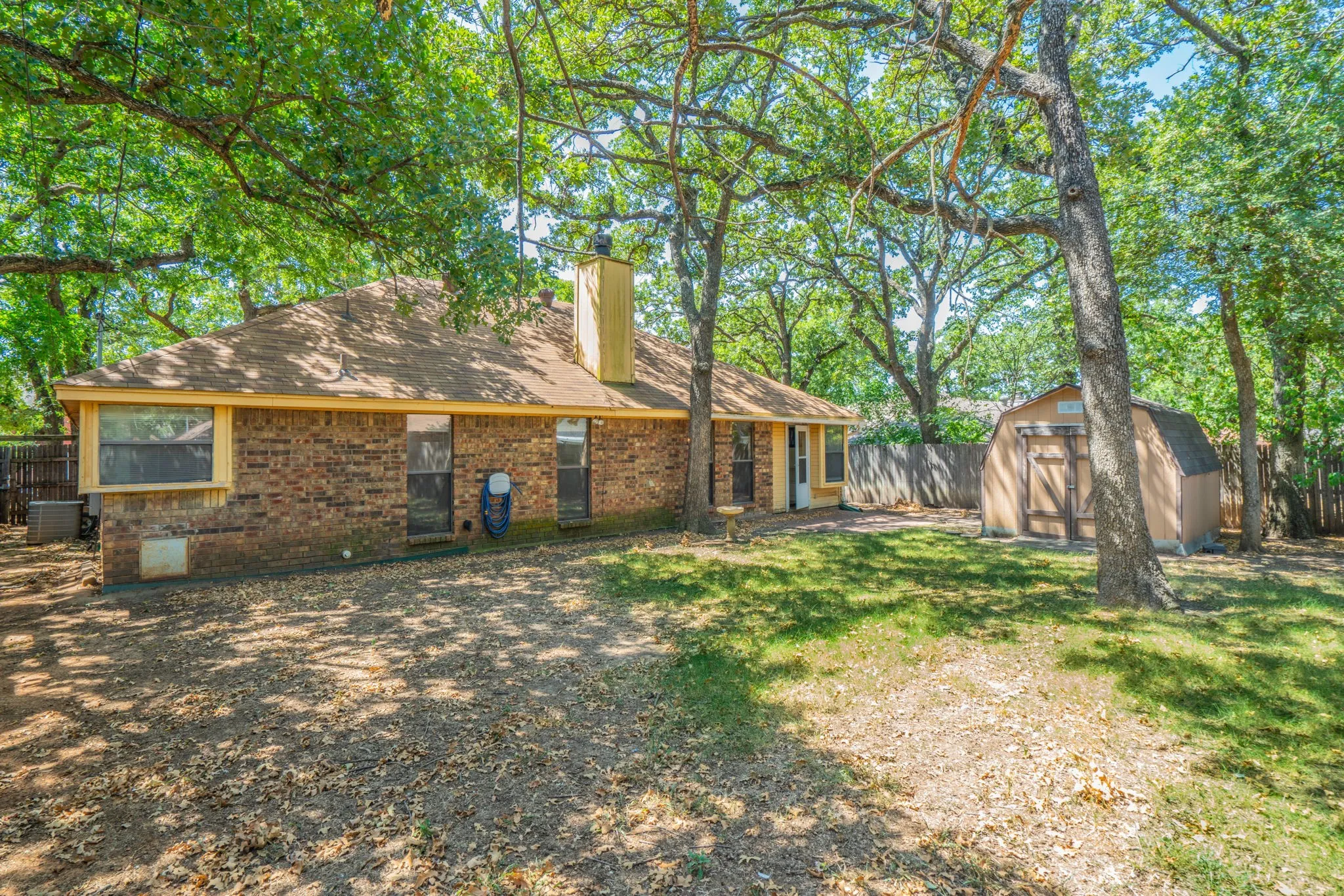 Back view of this nice brick home.