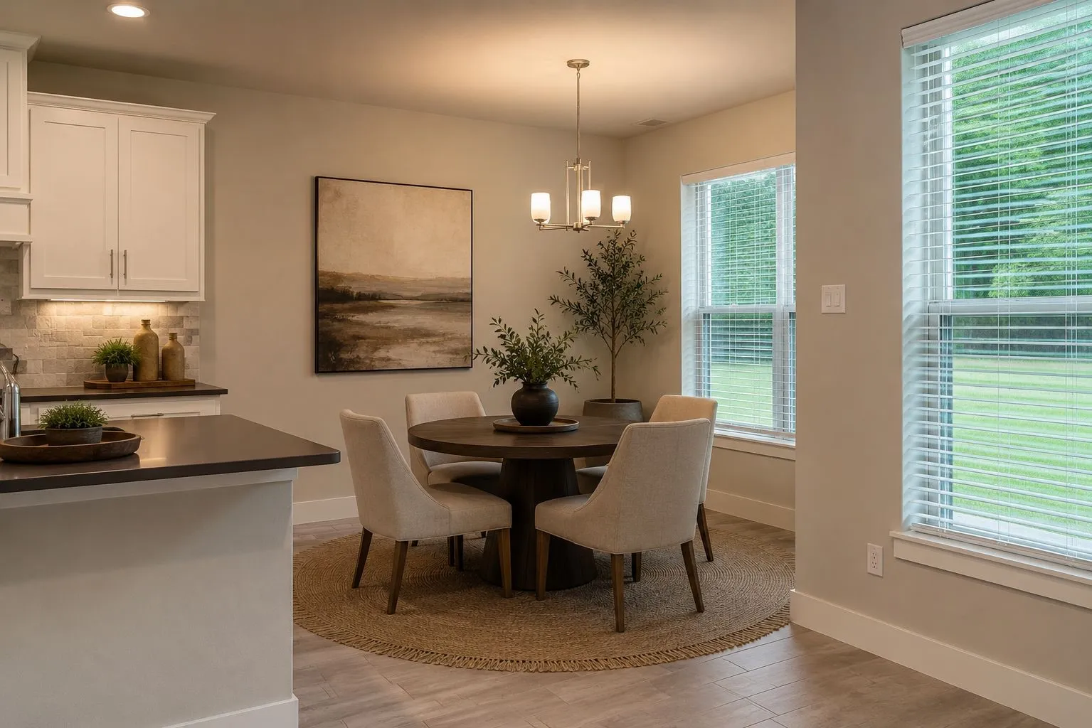Virtually Staged Dining Area