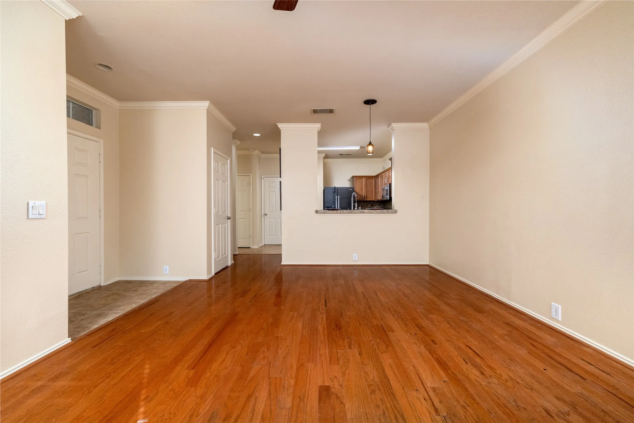 View to Kitchen... Open Floor Plan...