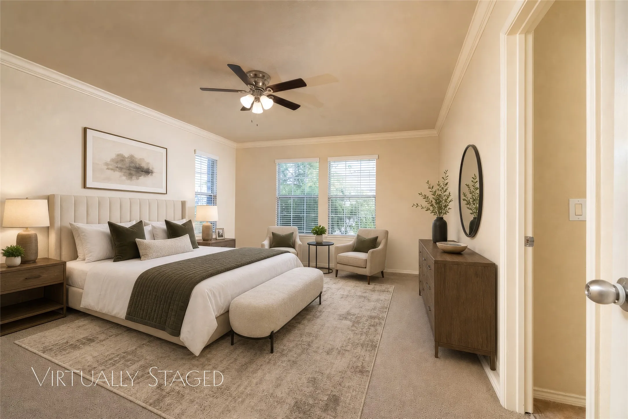Virtually Staged Primary Bedroom...