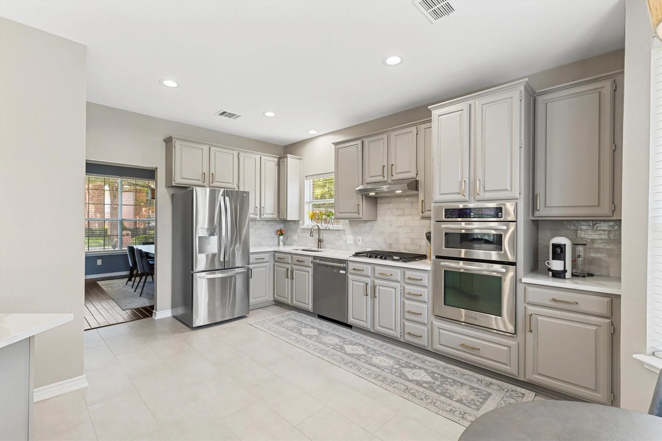 Remodeled Kithchen with New Gas Cooktop, Microwave and Oven