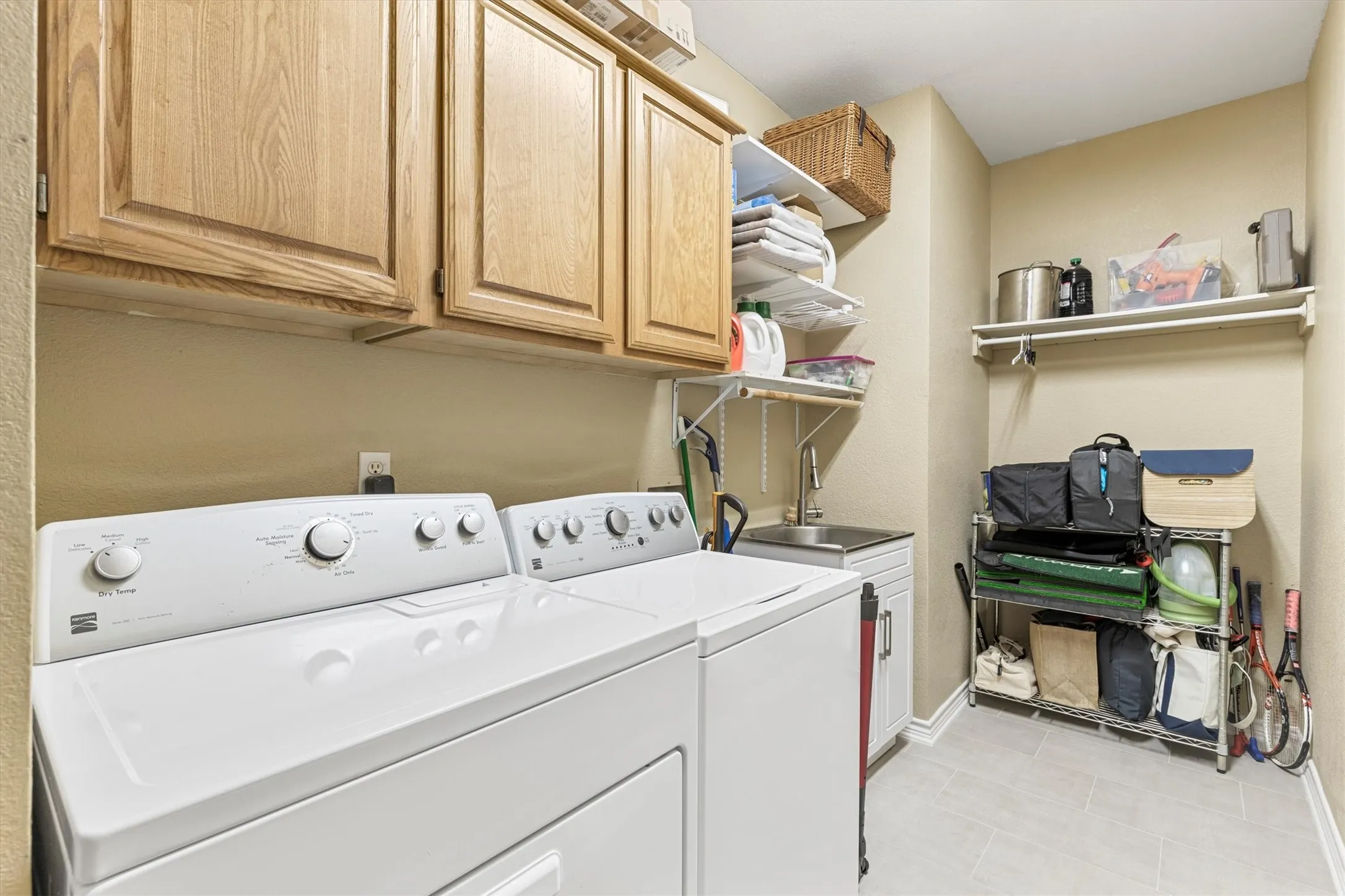 Utility Room with Sink, Extra Storage and Room for a Freezer