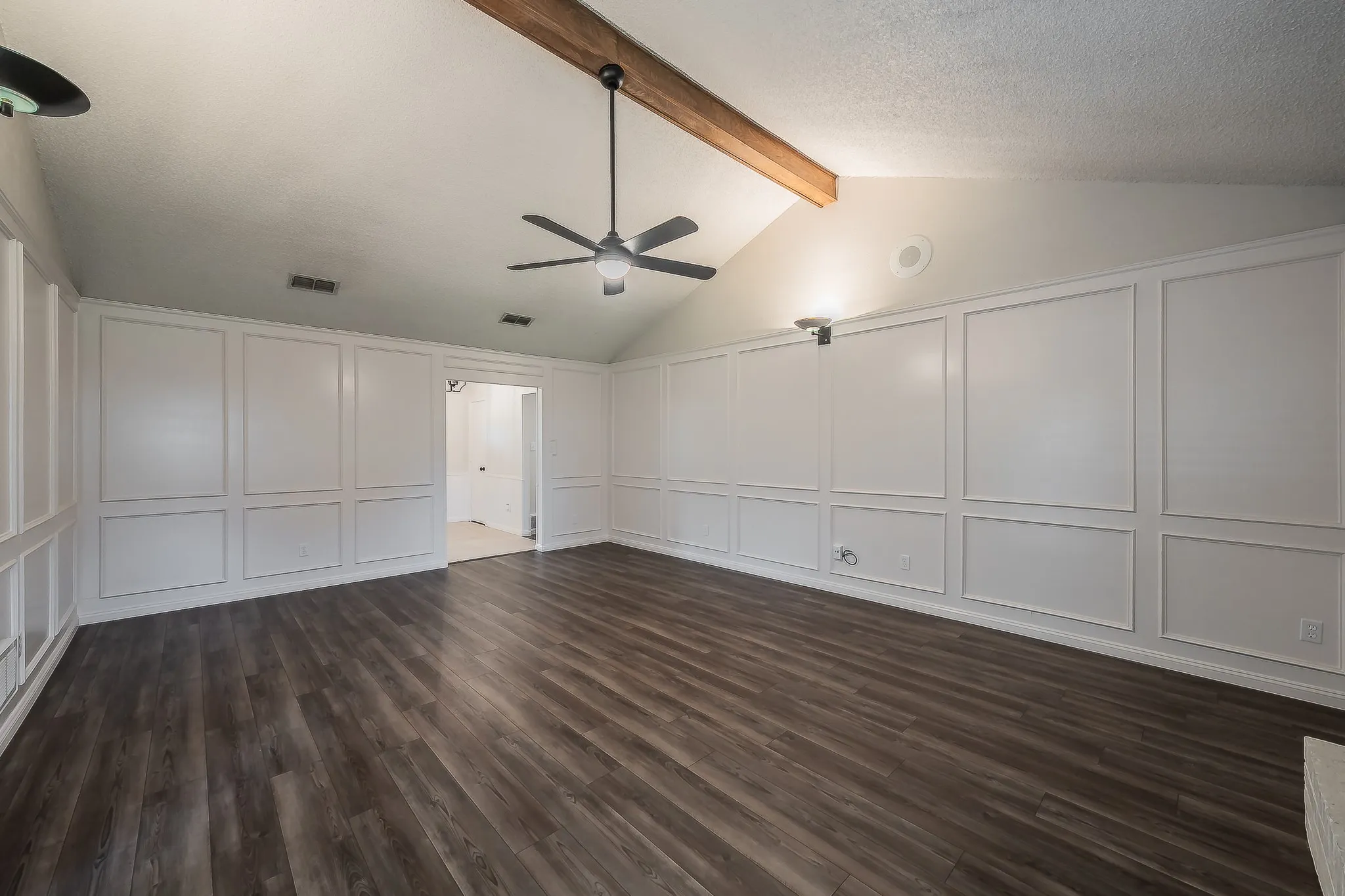 Roomy living room to gather with friends and family.