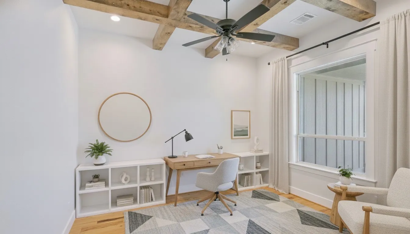 Virtually staged office, can also be used as play room or sitting room