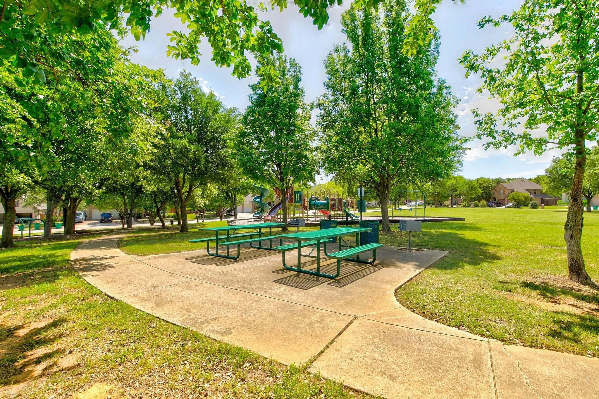 Subdivision park also includes picnic and BBQ area.