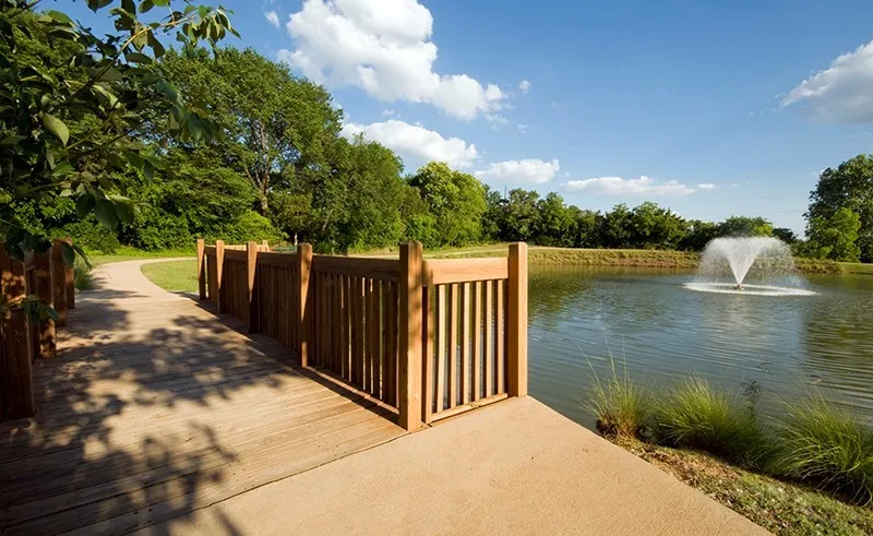 Walking, jogging, or bike path surrounds the neighborhood pond. Come find the turtles!