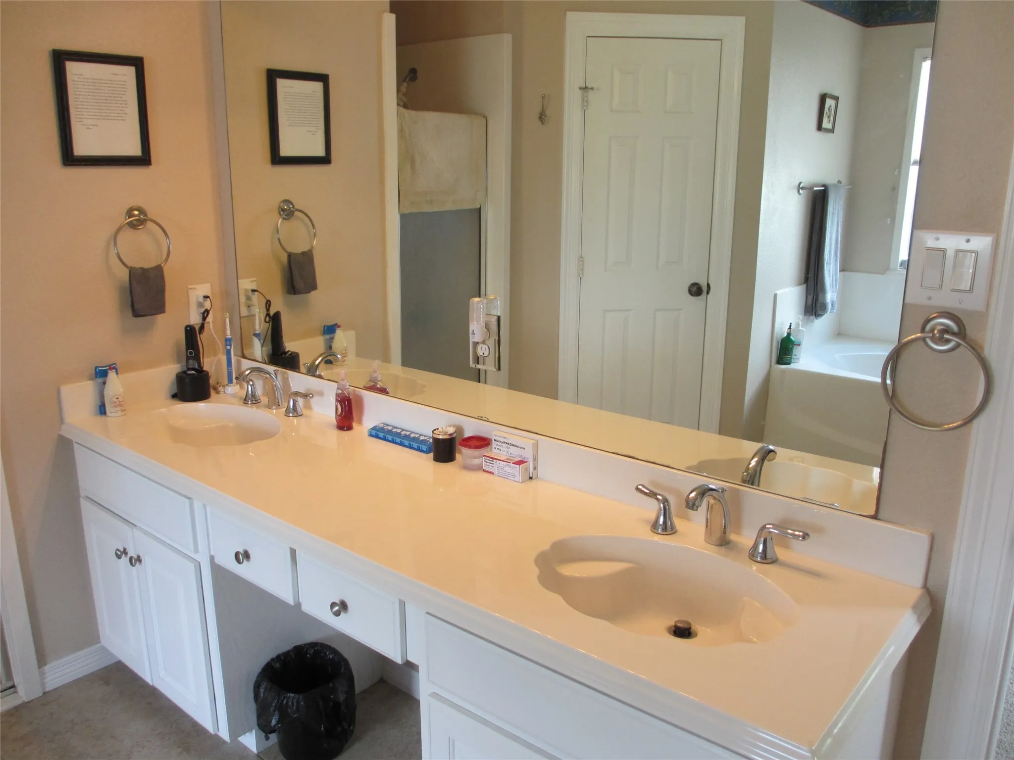 Double vanities and separate shower