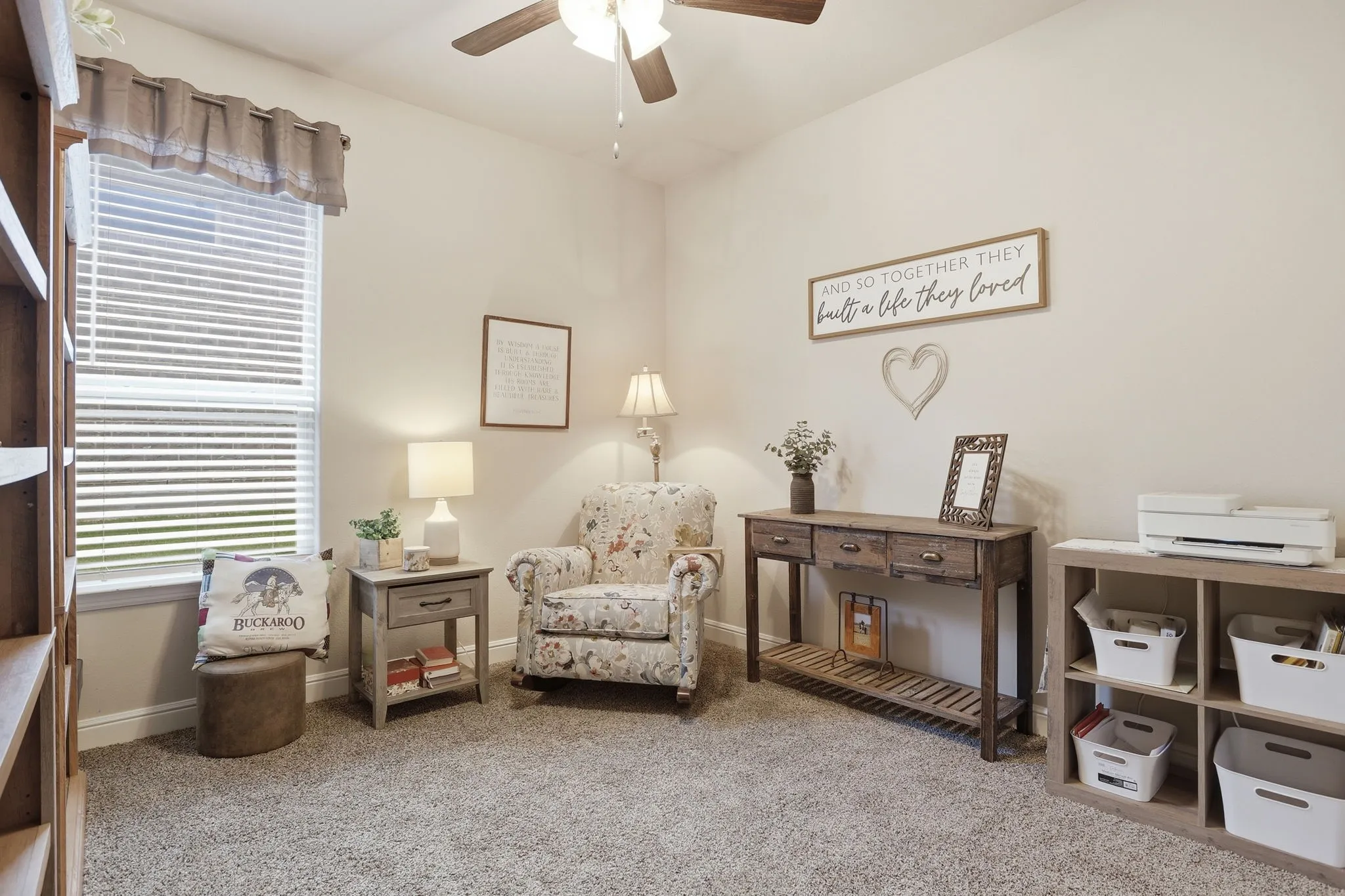 Bedroom used as reading room.