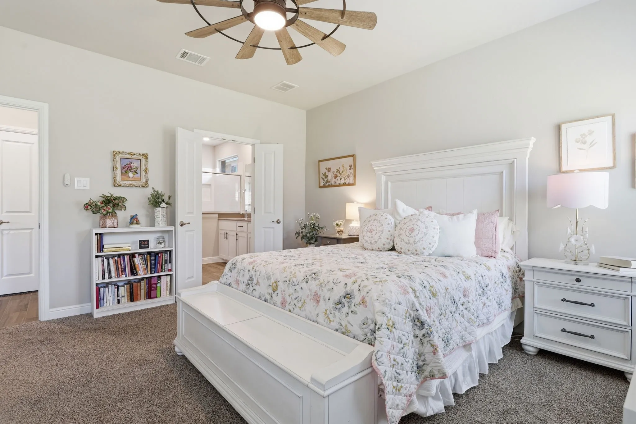 Primary bedroom offers ensuite