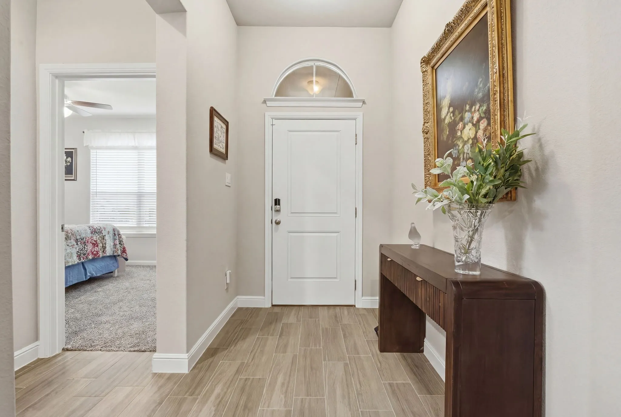 You're greeted with a light and airy entry.