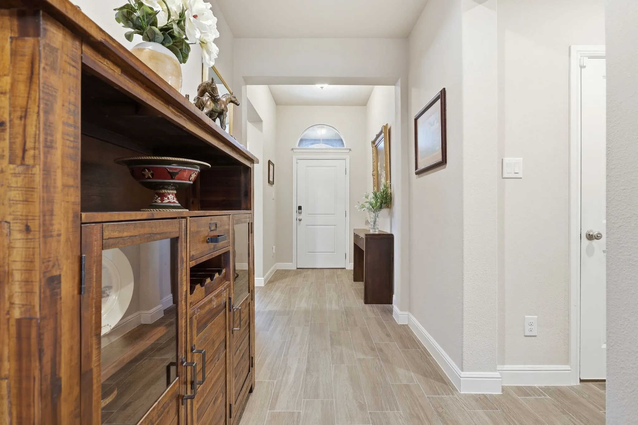 Large open hallways enhance this home.