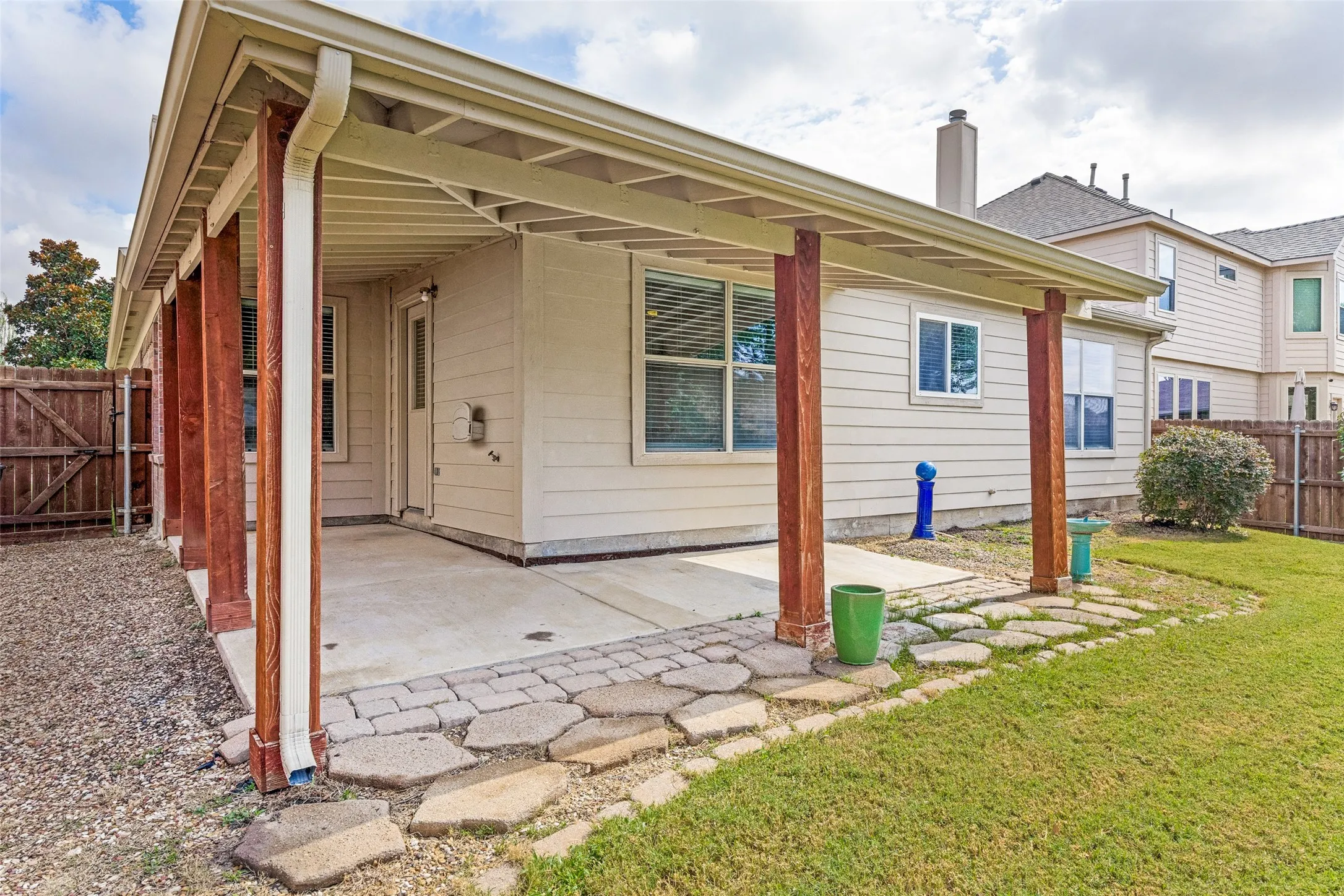 Covered extended patio