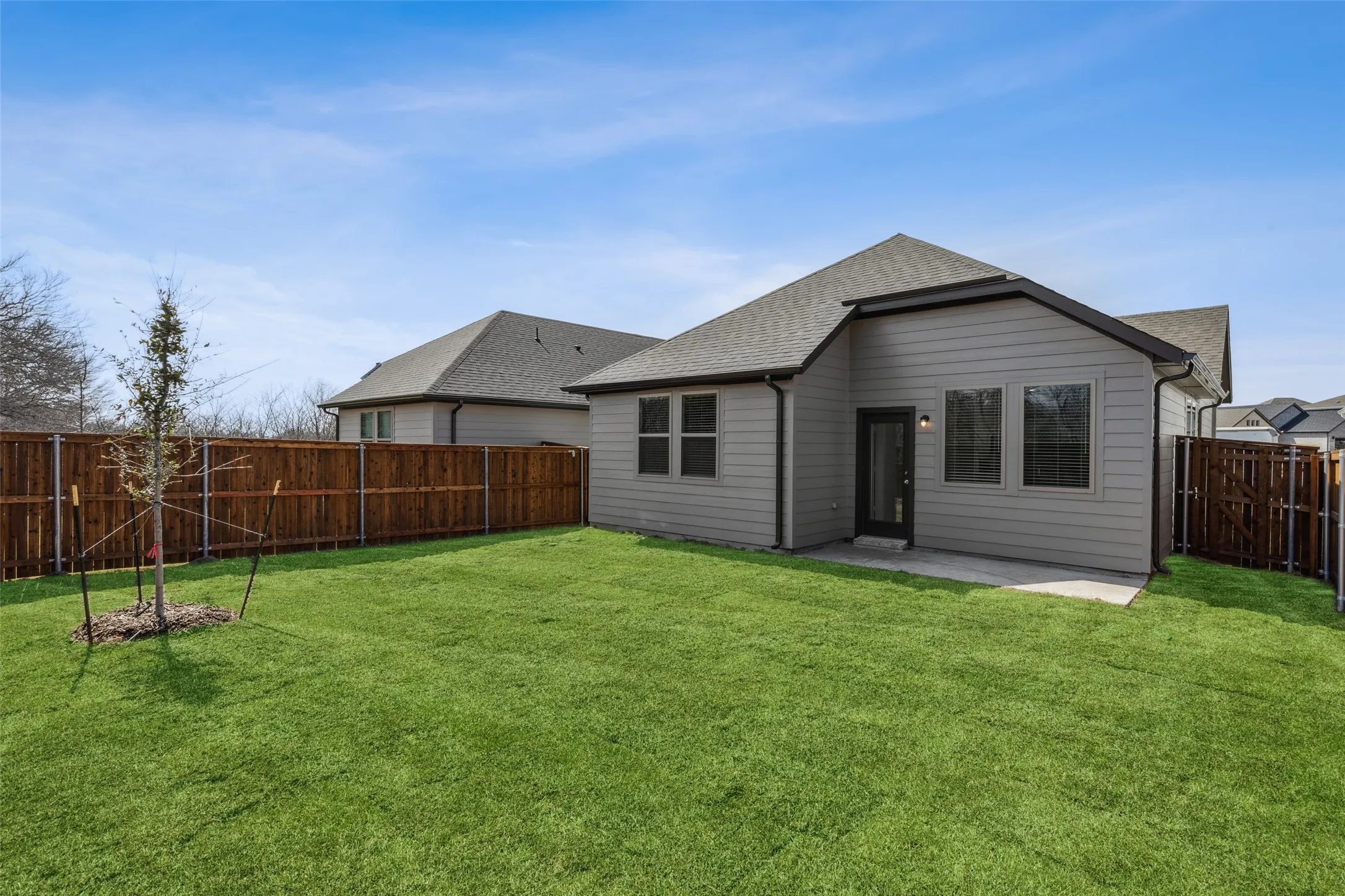 Back Yard in the Birch home plan by Trophy Signature Homes – REPRESENTATIVE PHOTO