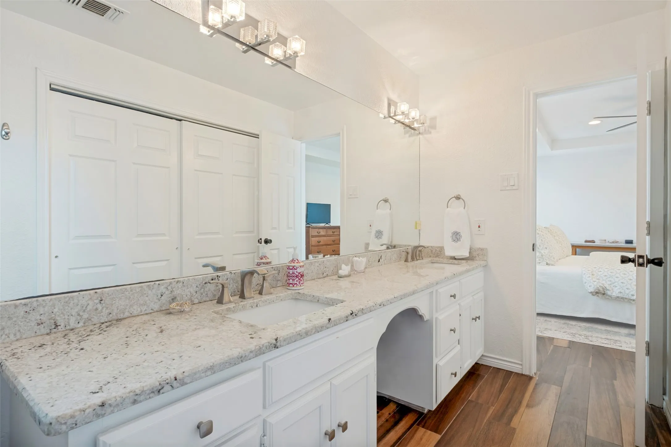 Primary Bath with ample closet space
