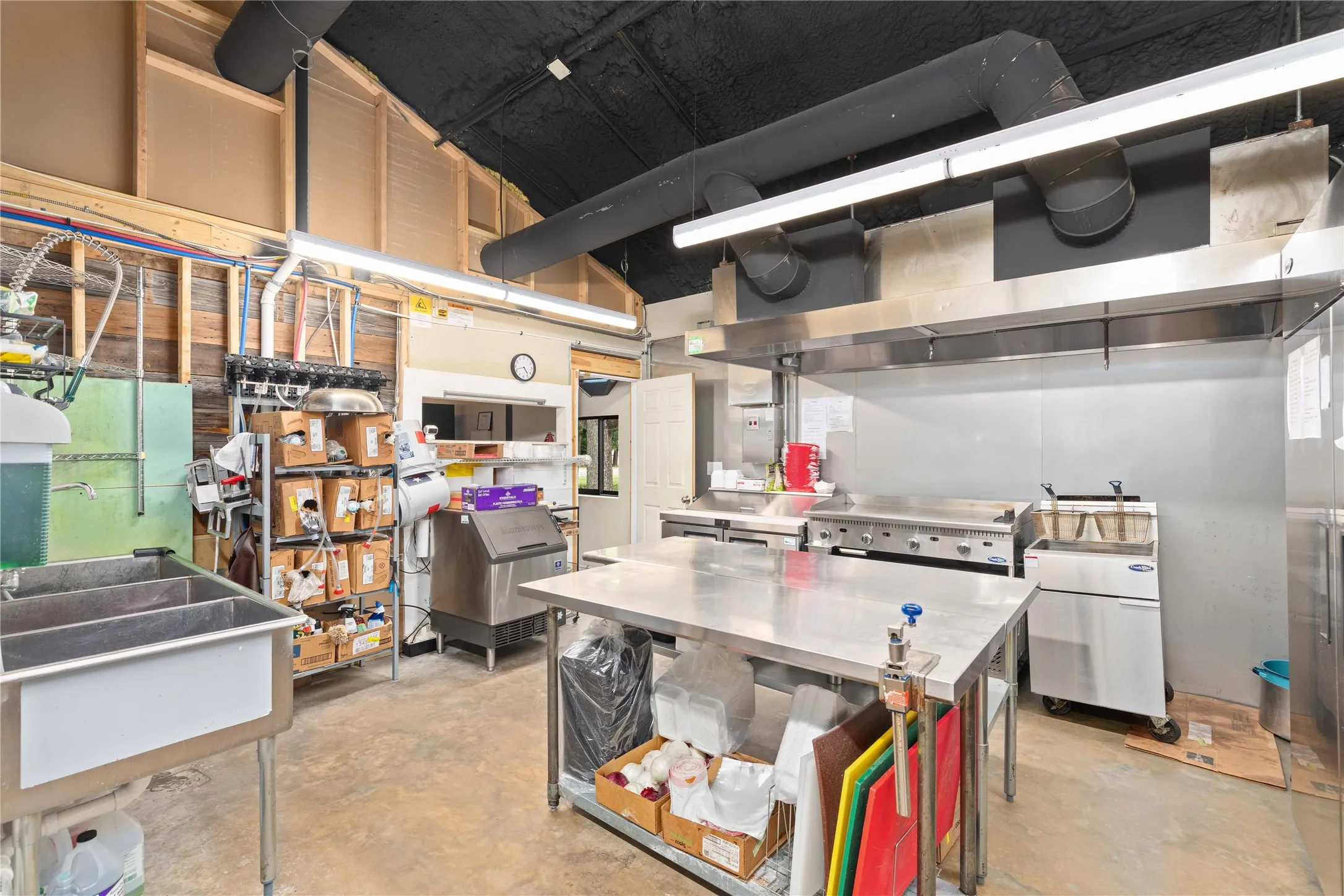 Commercial refrigerator, freezer and prep tables