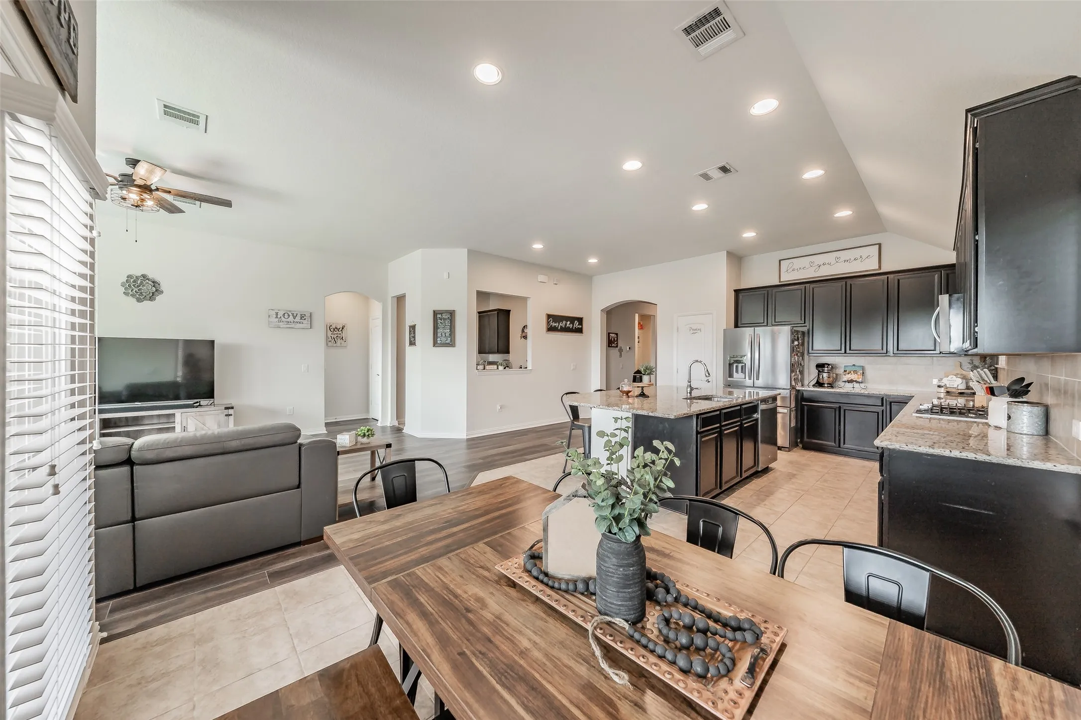 Another view of open-concept floorplan