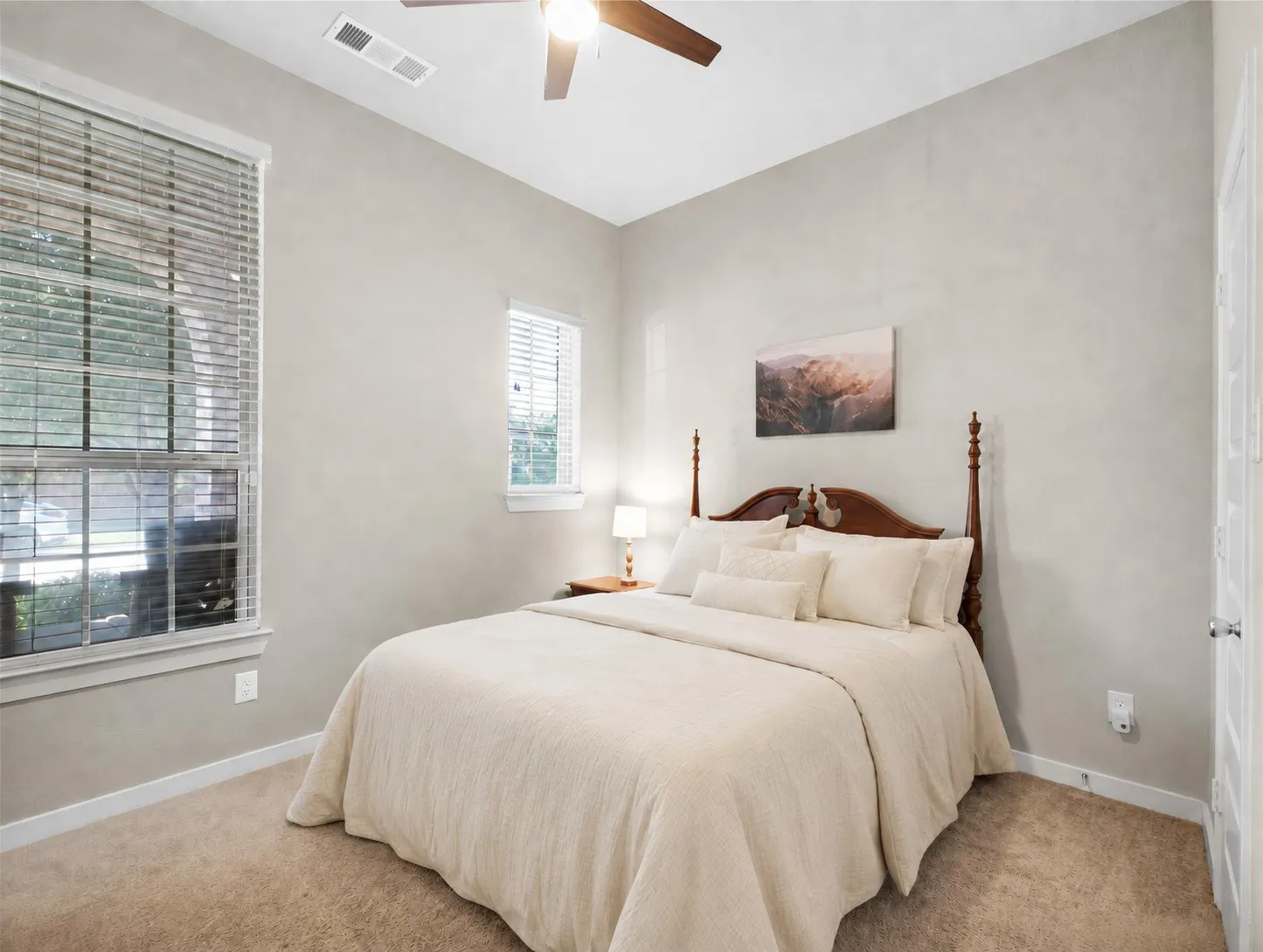 **Bedding changed to neutral color virtually