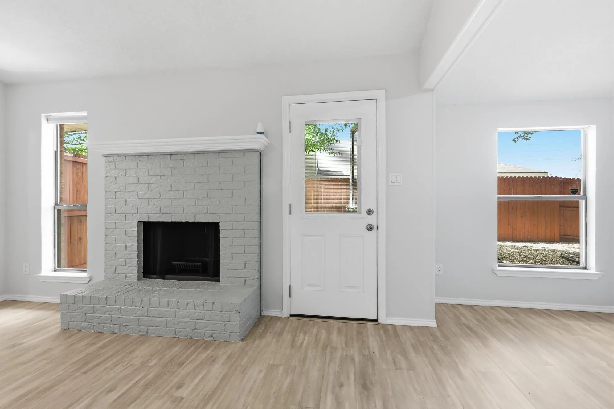 Cozy fireplace perfect for the cold weather.
