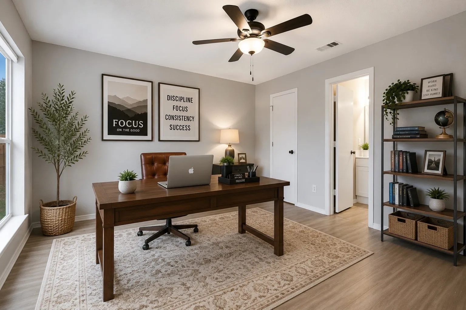Virtually staged. You can make the 2nd bedroom into a office space as well.