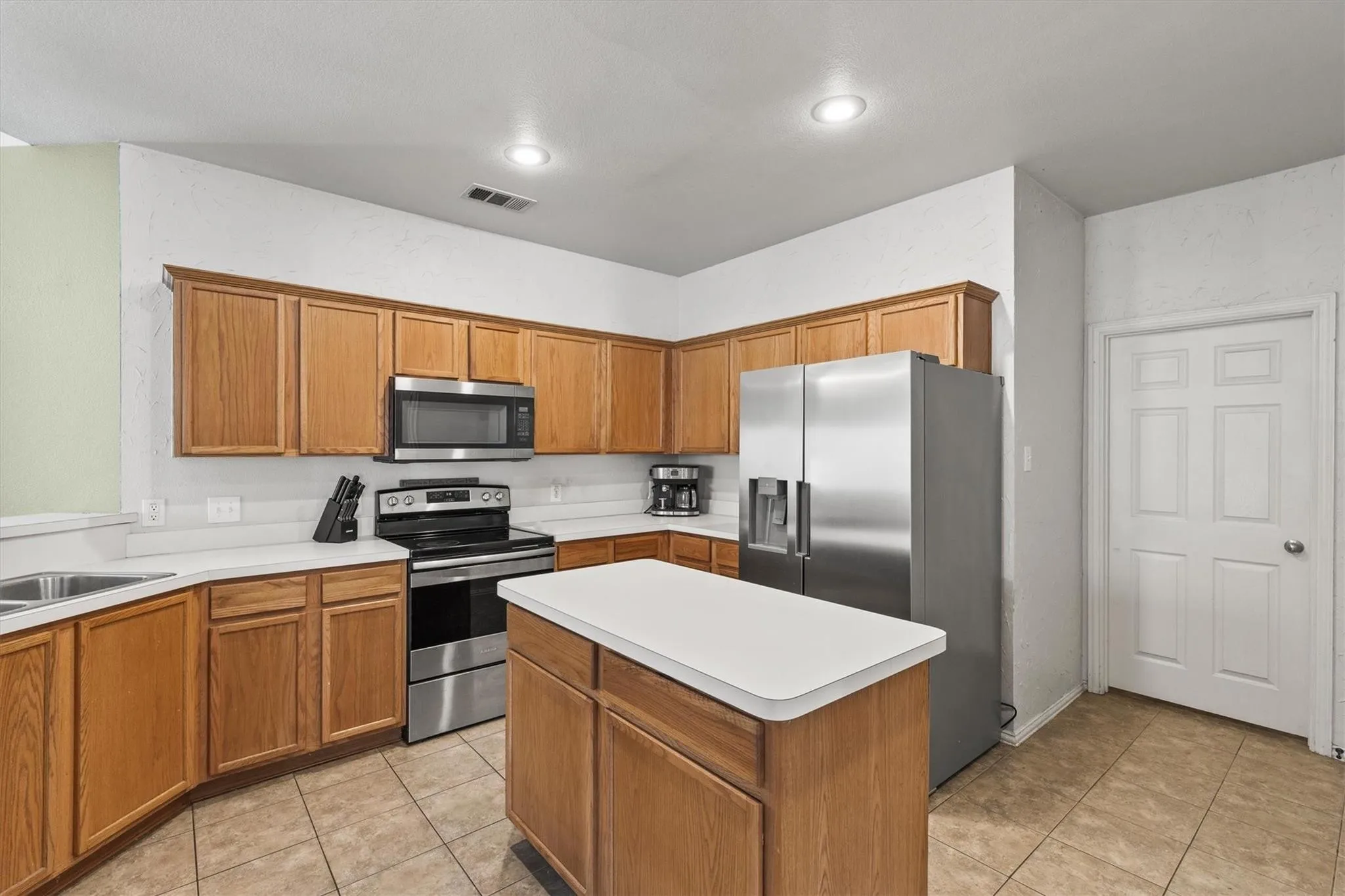 Large open concept kitchen with island