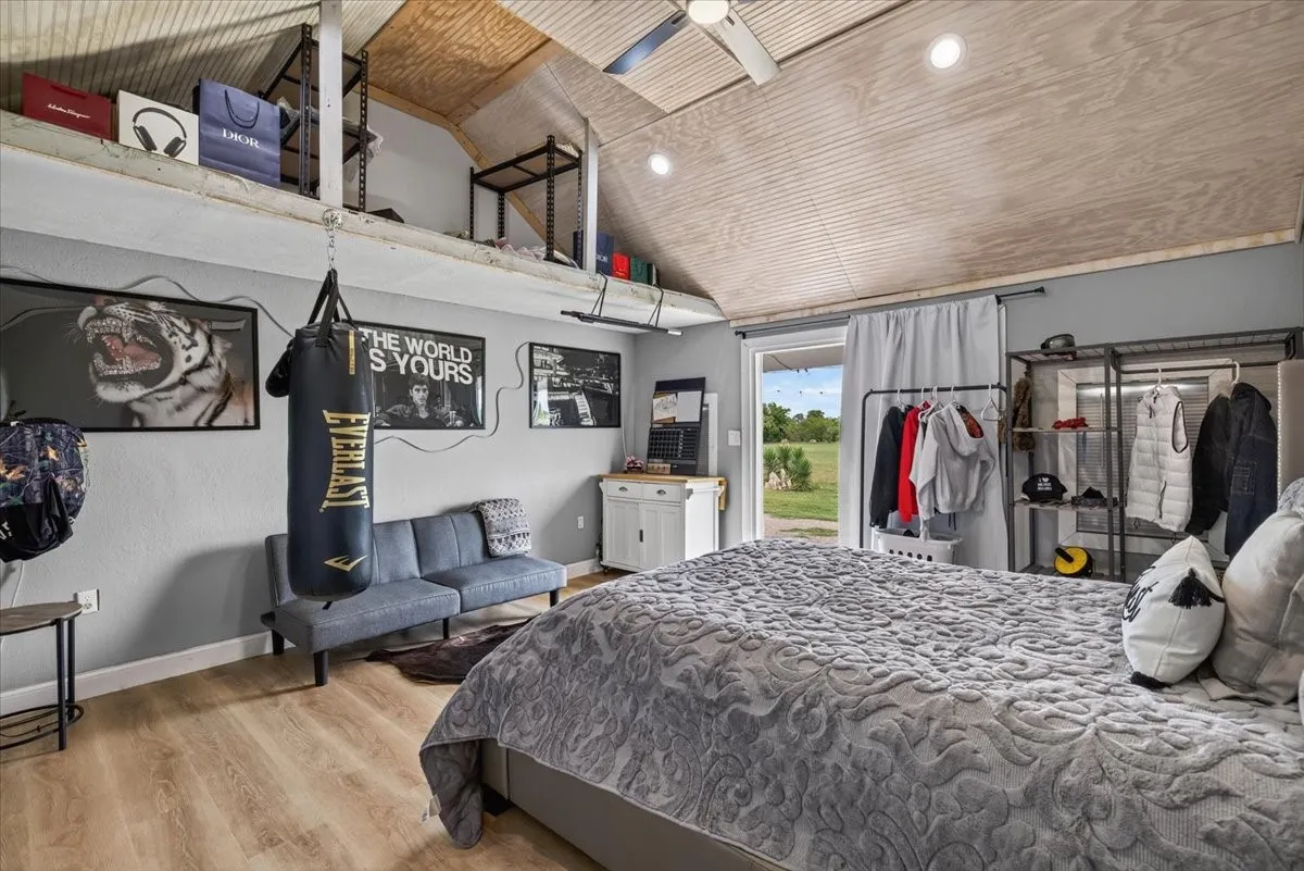 bedroom in outbulding