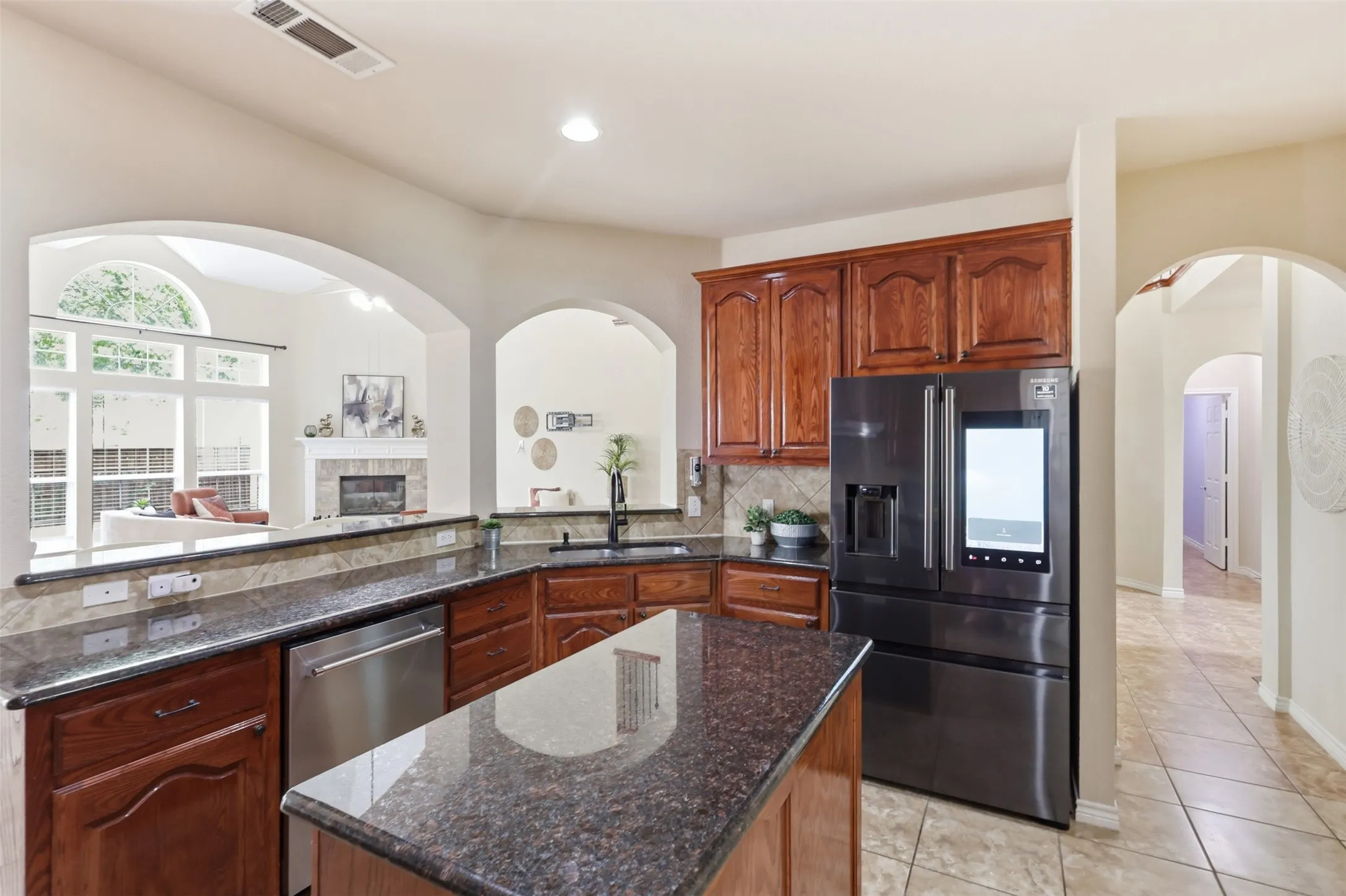 Open Floor Plan ensures you feel a part of the festivities while preparing the meal.