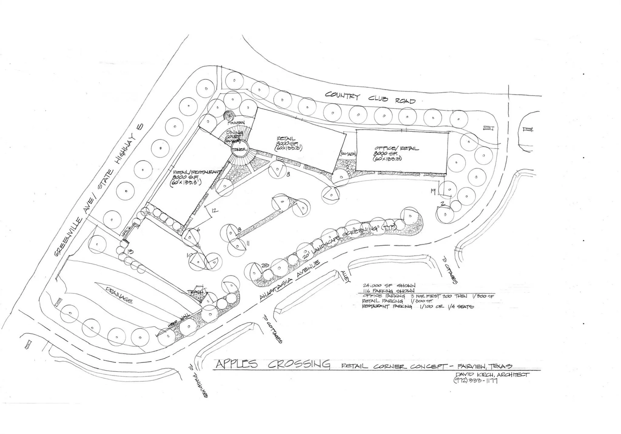 Site Plan. Illustrating the conceptual layout for the property