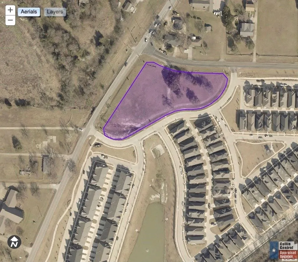 Aerial Map. Illustrating the boundaries and surrounding area of the property
