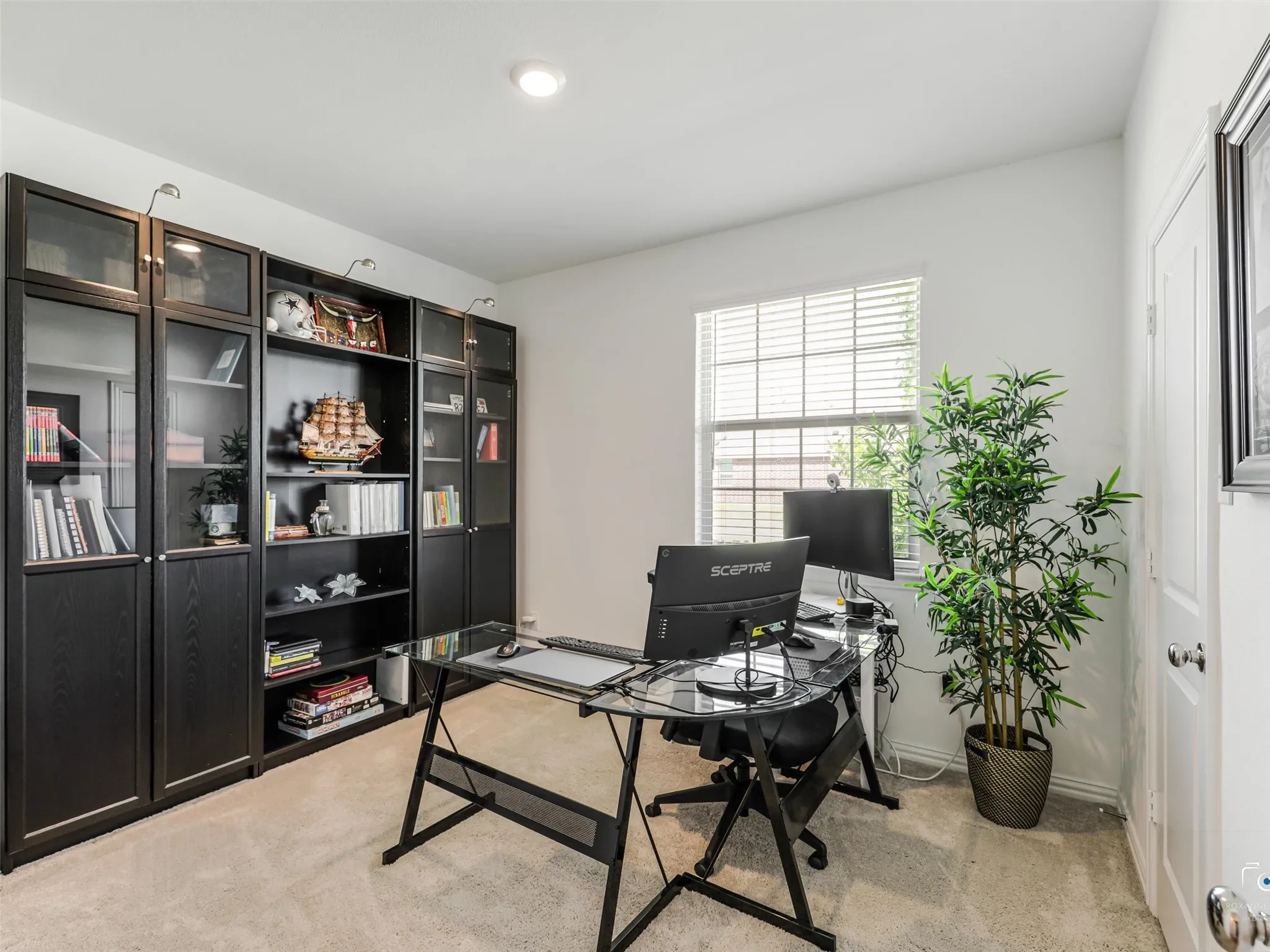 This bedroom is being utilized as an office