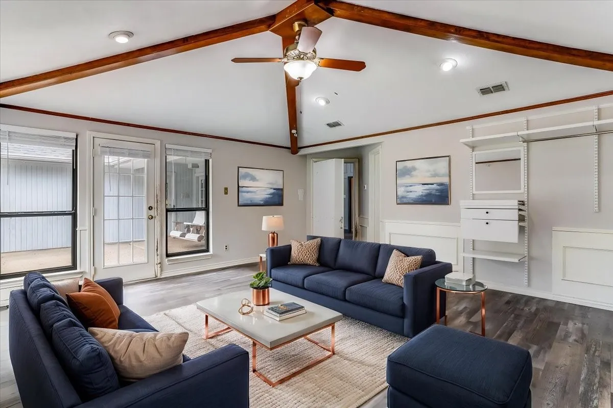 room behind murphy door. virtually staged as a lounge area