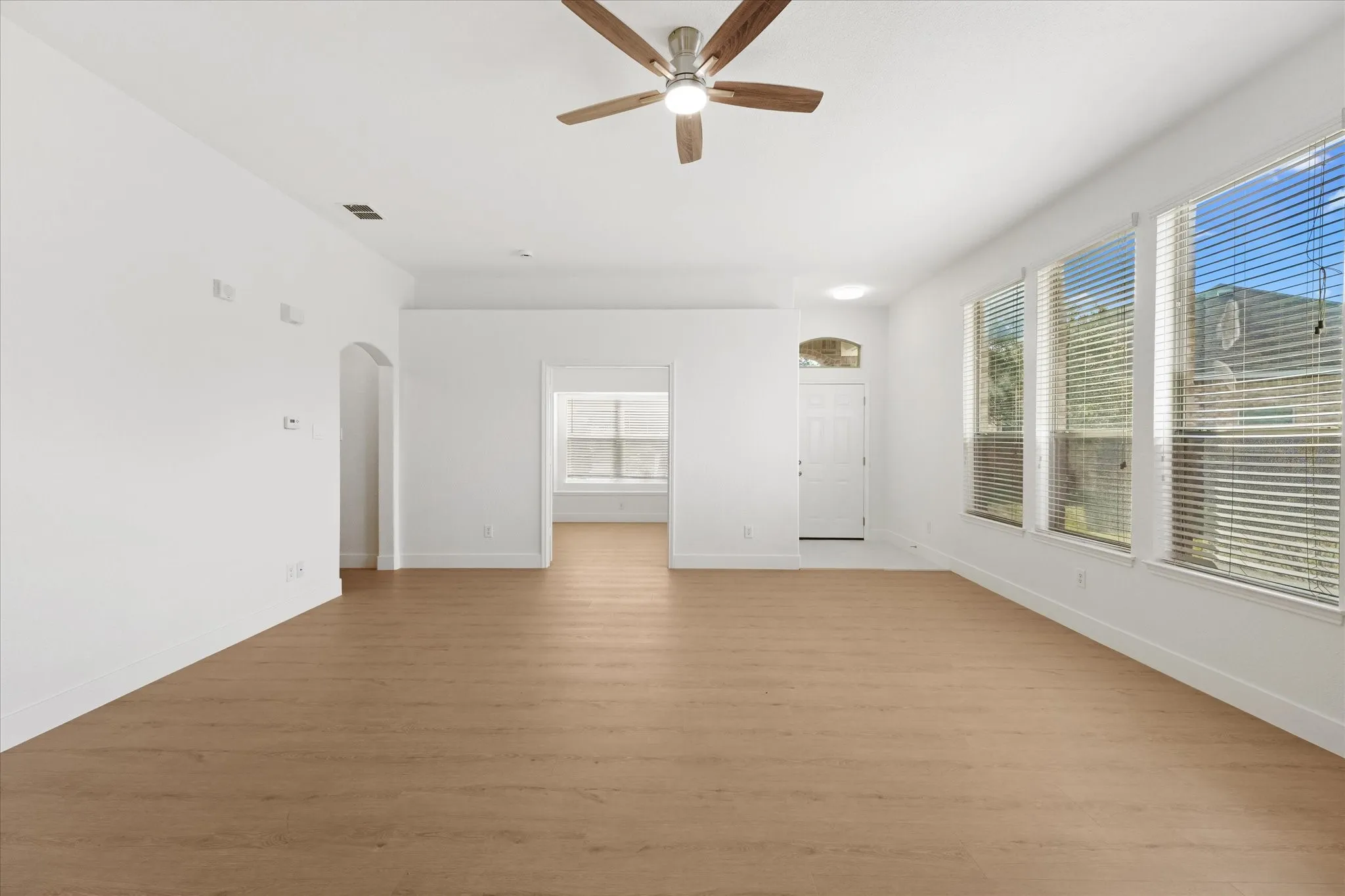 Facing office and front entrance door