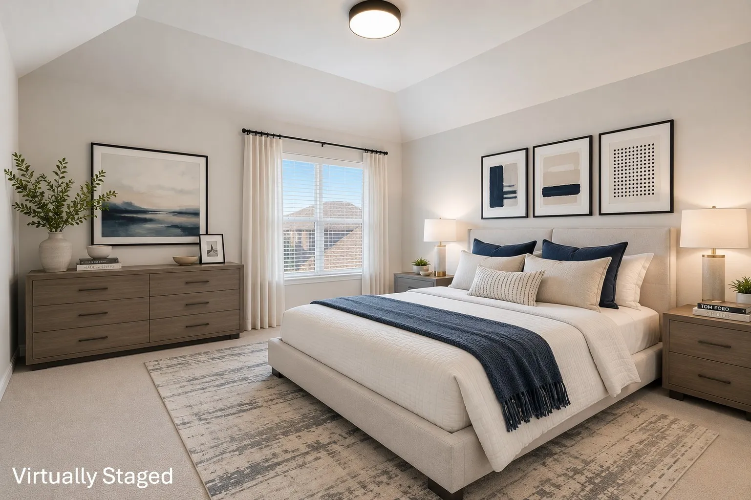 Second floor bedroom with walk in closet and brand new carpet