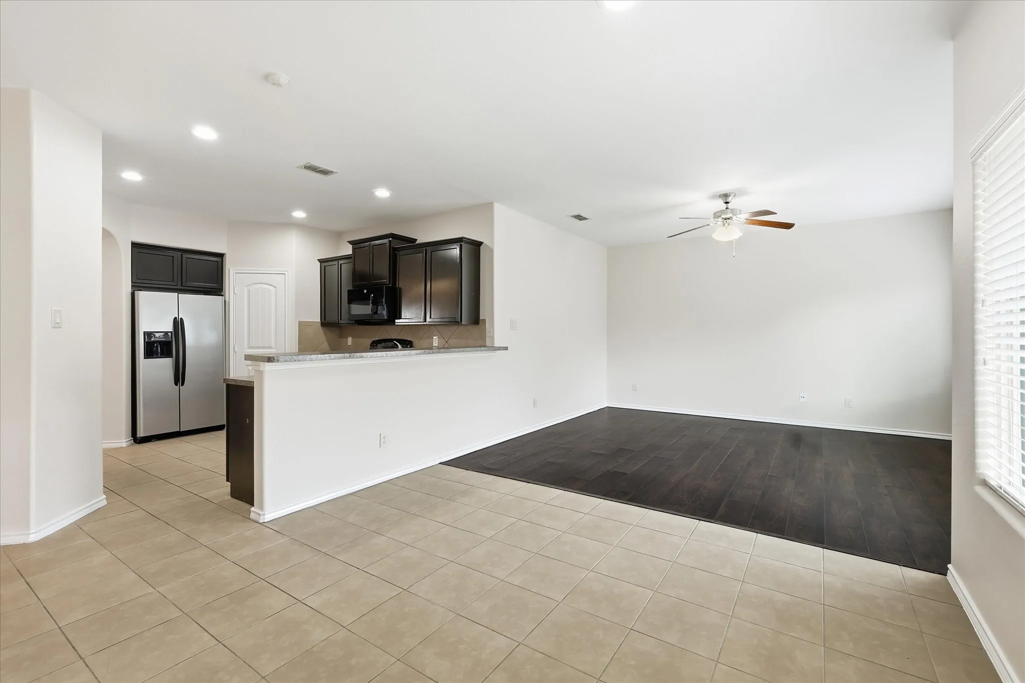 Living room, breakfast nook and Kitchen