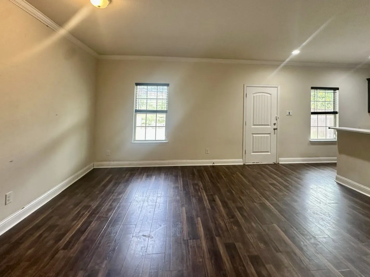 Dining area with exit door to the patio