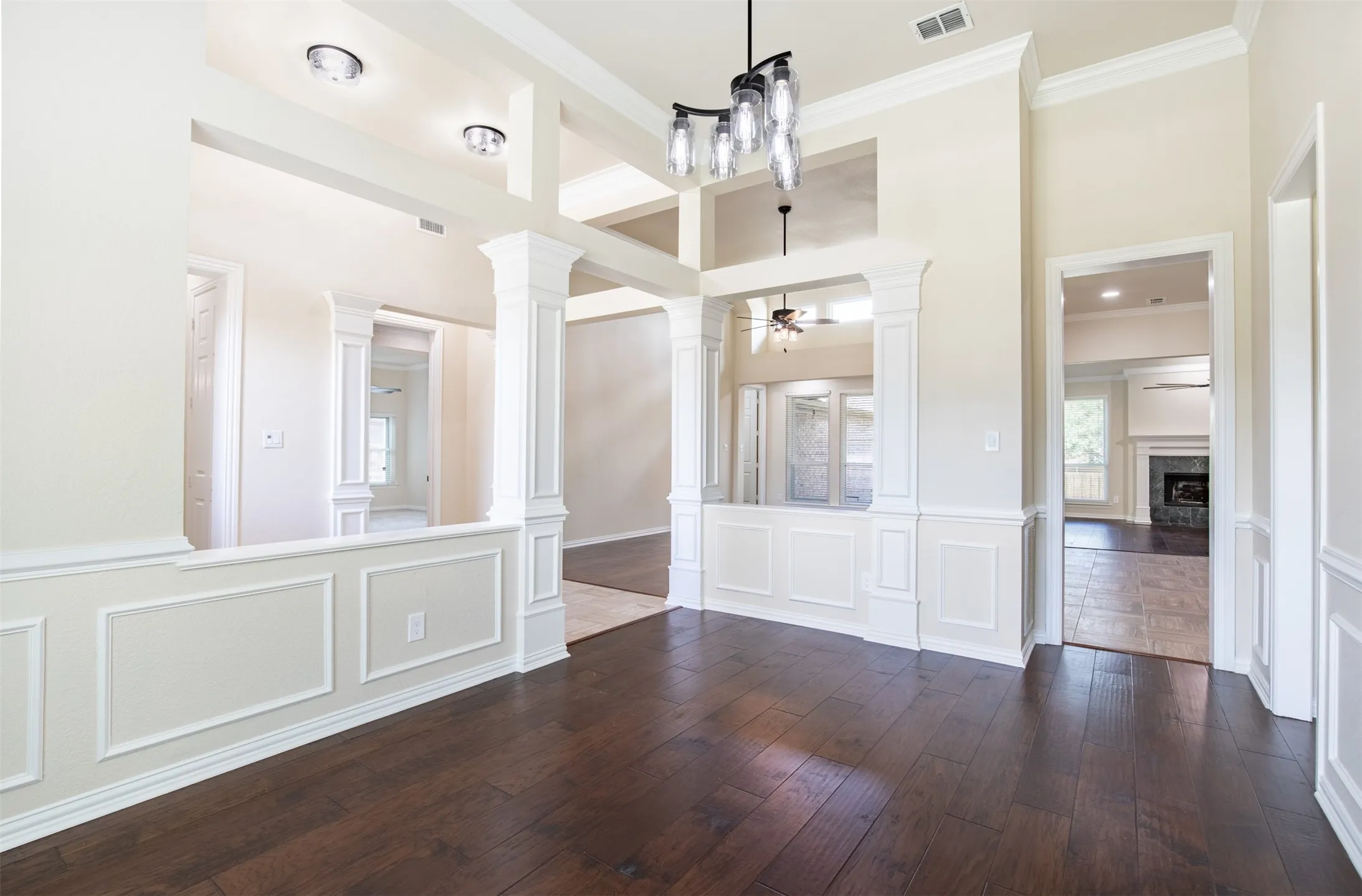 Dining room with separate entry to kitchen.