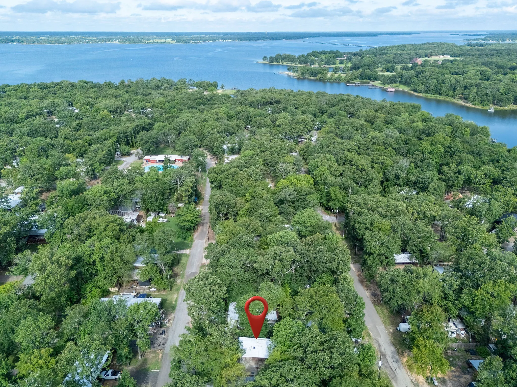 Lot in relationship to Lake Fork