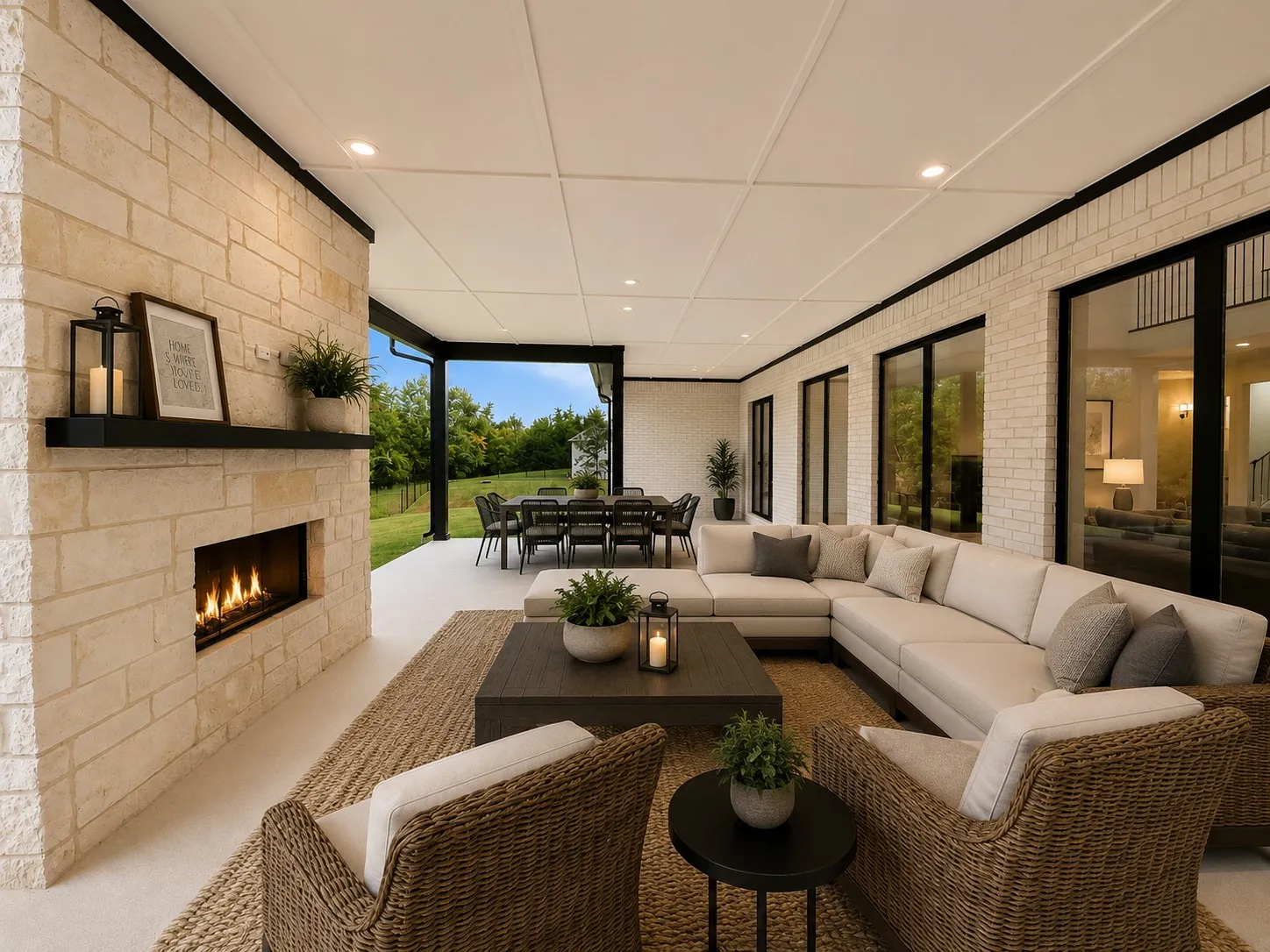 Virtually staged patio