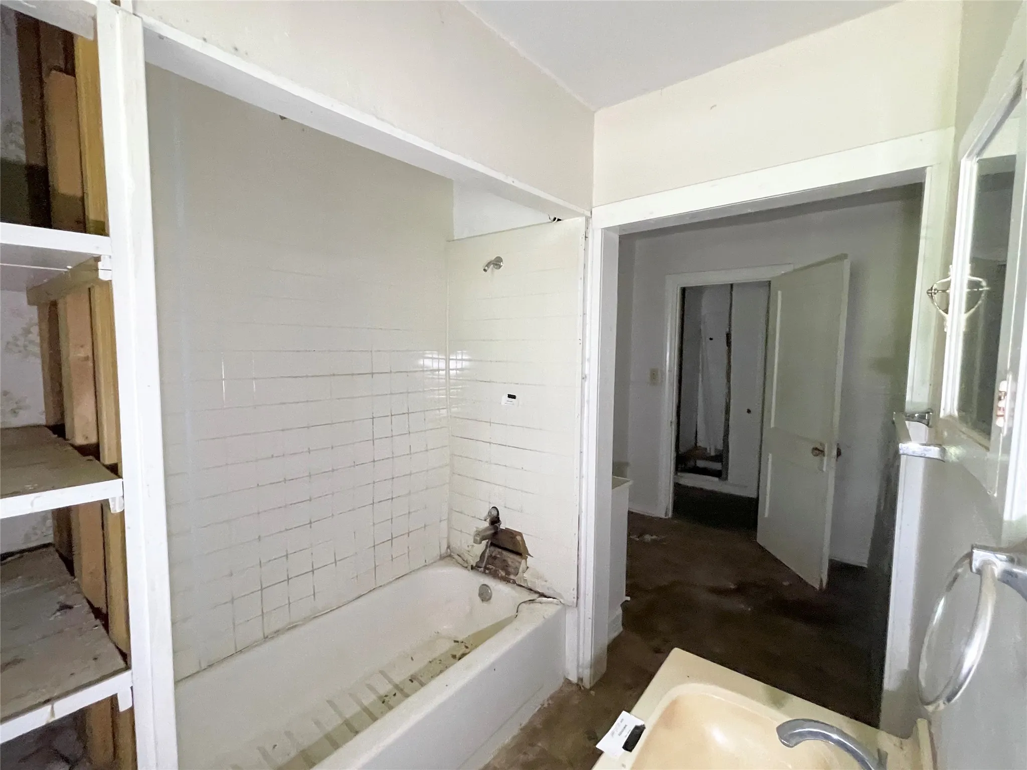 Should be remodeled to make two baths with available space