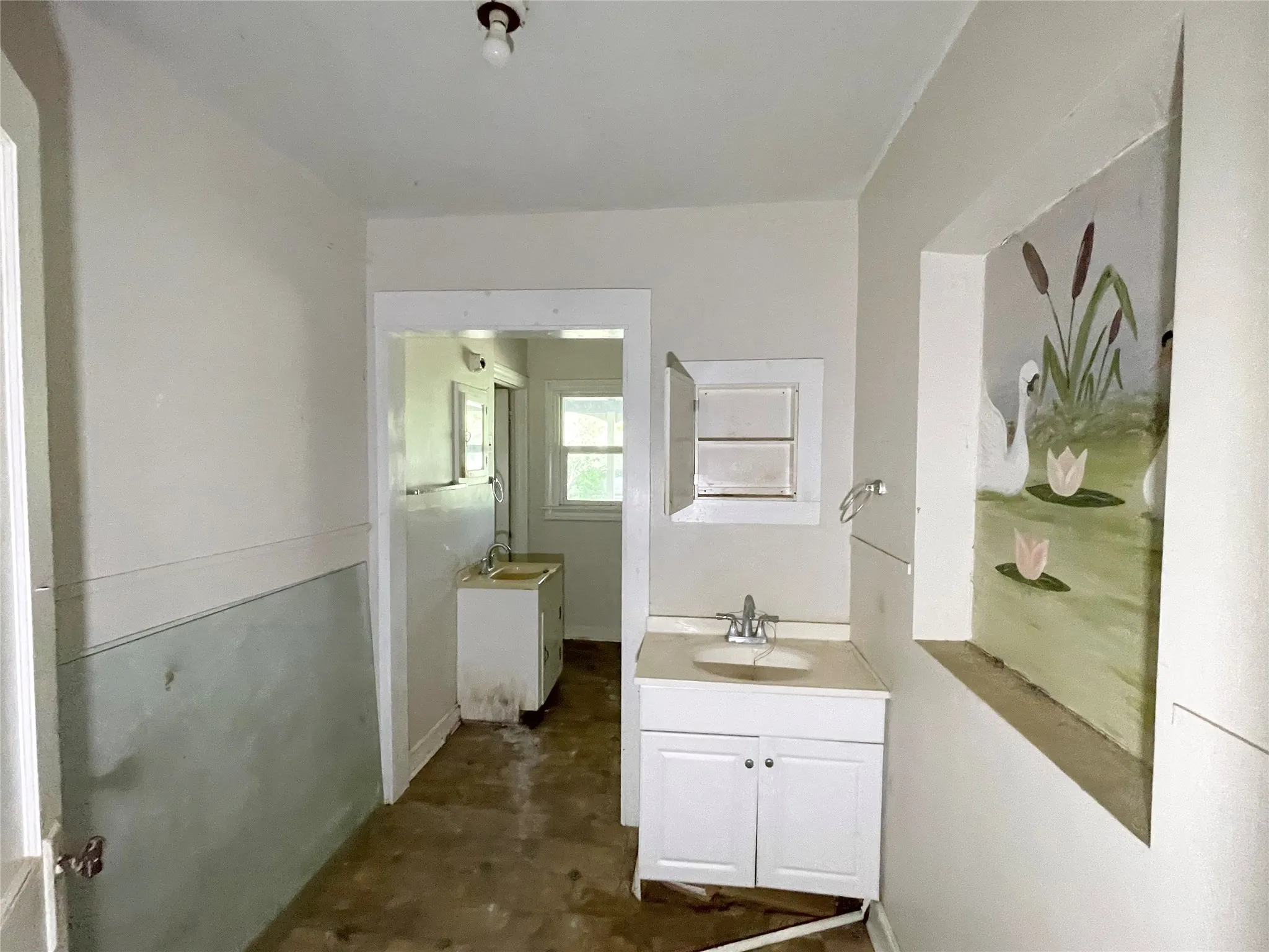 Should be remodeled to make two baths with available space